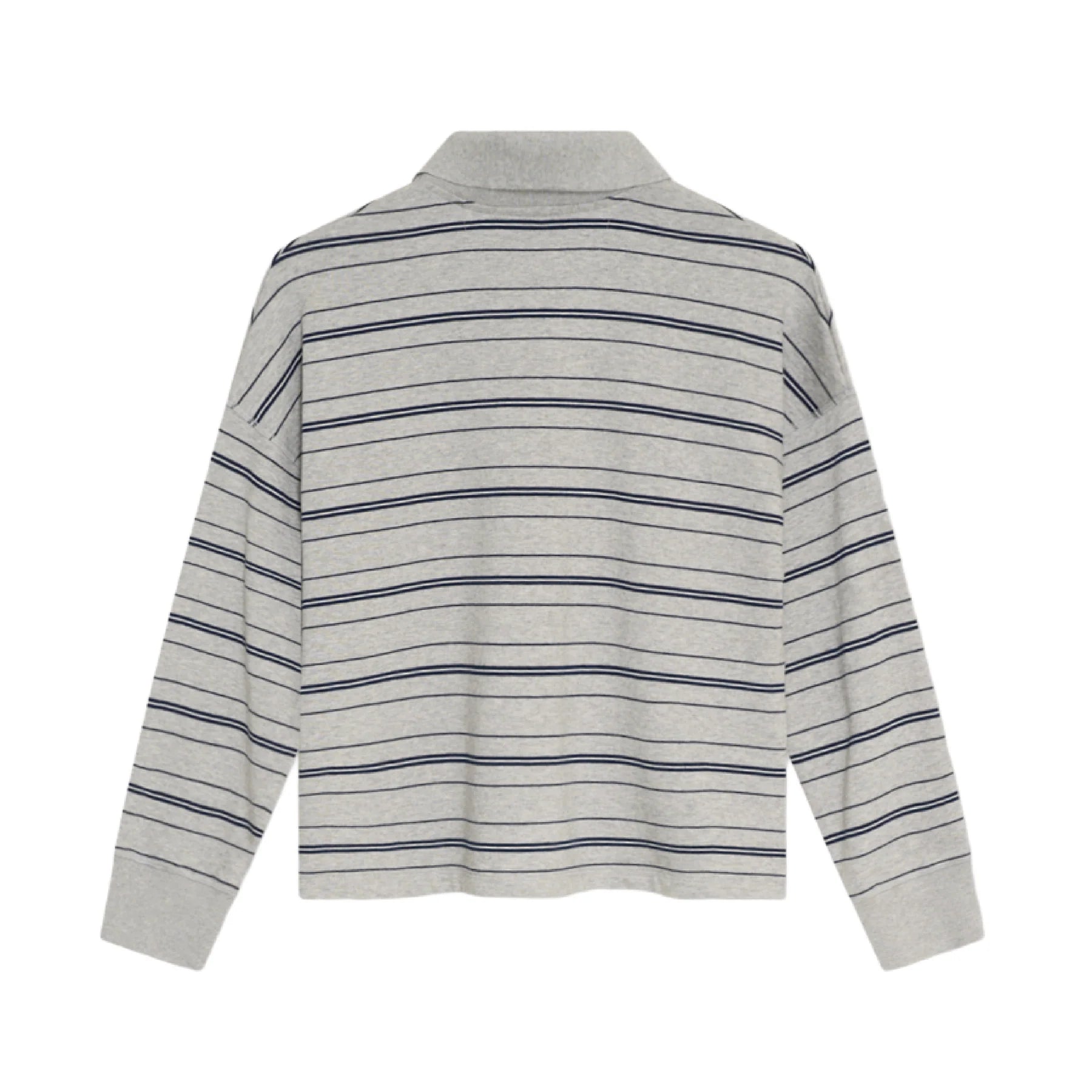 Boys & Girls Grey Stripes Cotton Polo Shirt