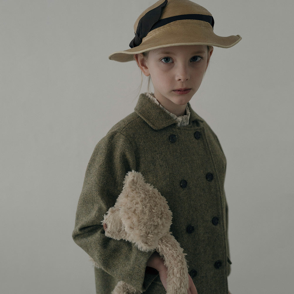 Girls Light Brown Wool Coat