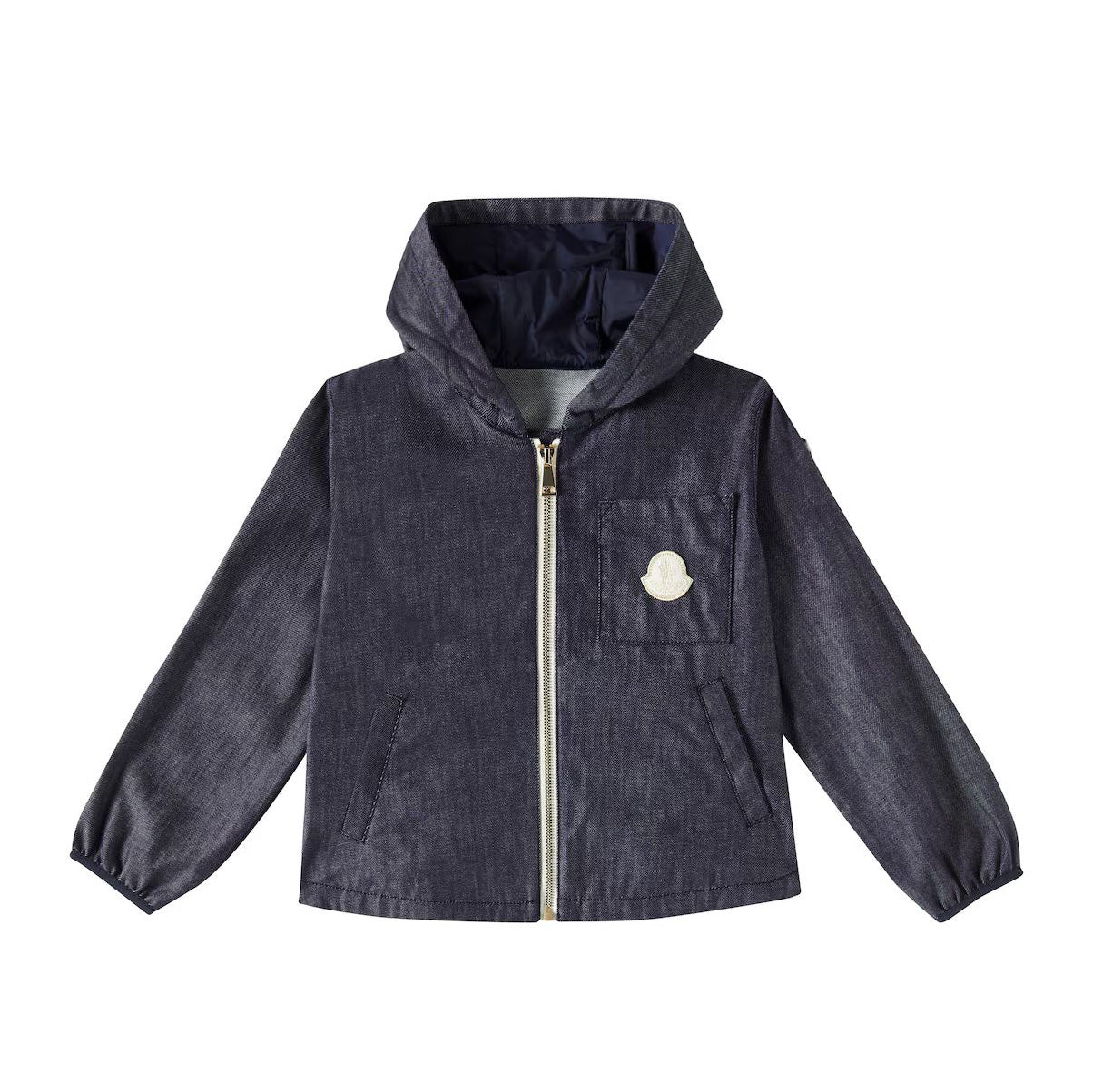 Girls Blue Hooded Denim Jacket