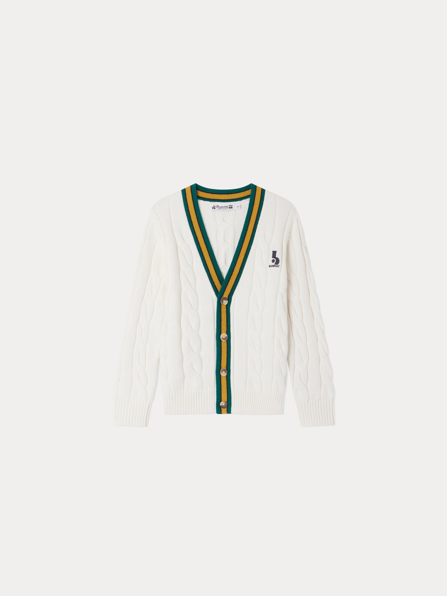 Boys White Cotton Cardigan