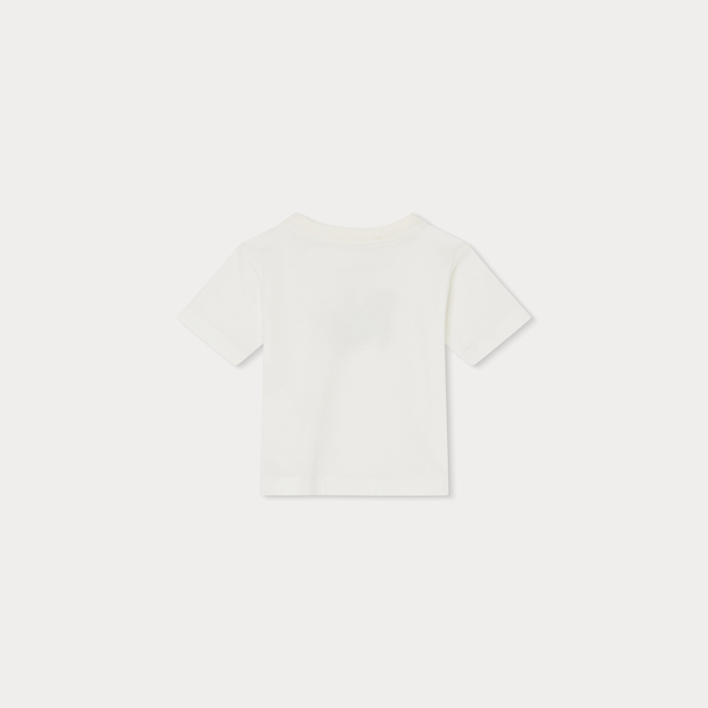 Baby Boys & Girls White Printed Cotton T-Shirt