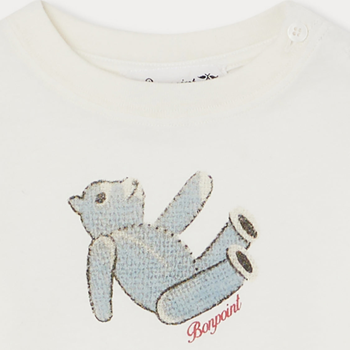 Baby Boys & Girls White Printed Cotton T-Shirt