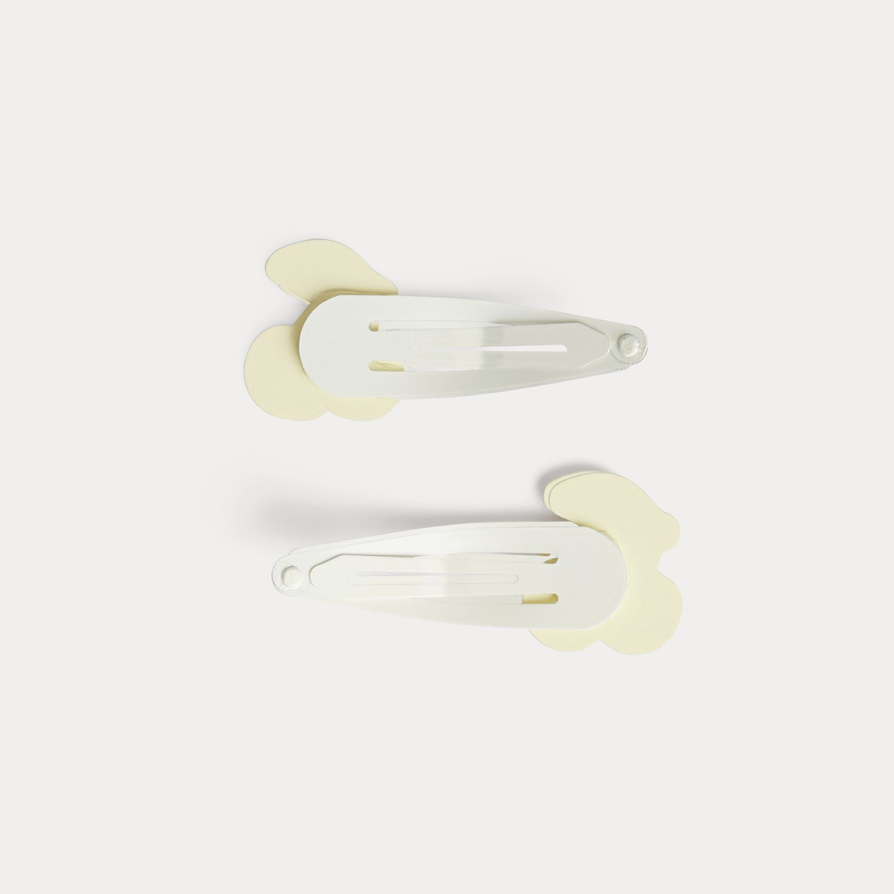 Girls White Cherry Hair Clips