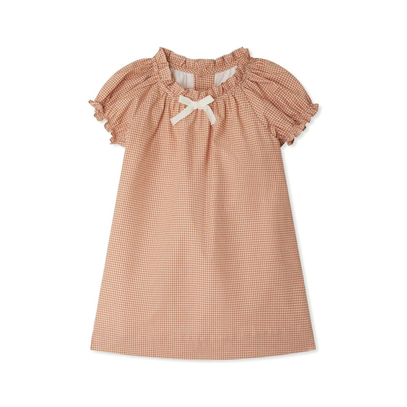 Baby Dark Pink Check Cotton Dress