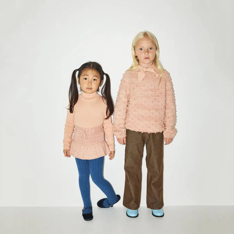 Girls Light Pink Wool Skirt