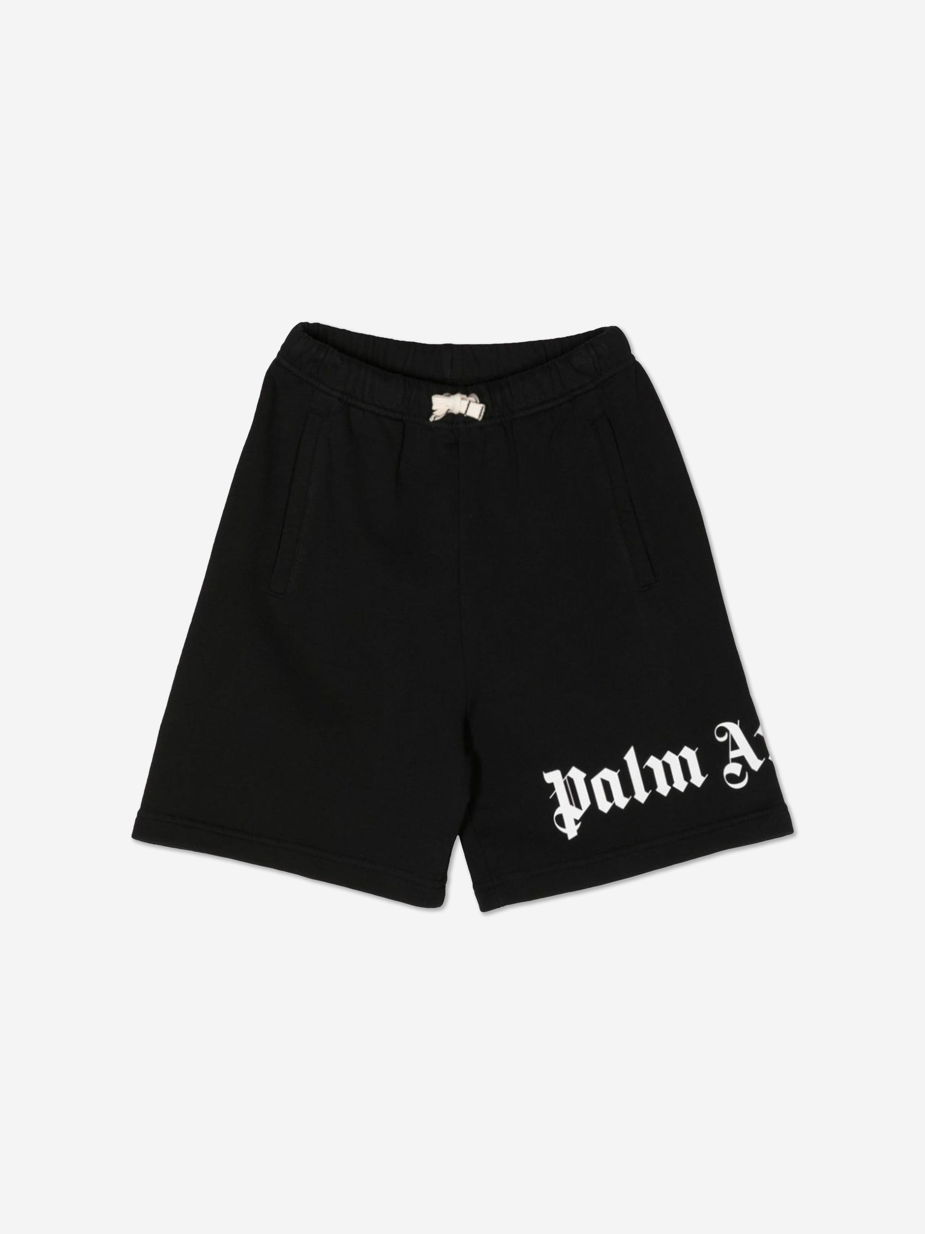 Palm Angels Boys Classic Overlogo Shorts in Black