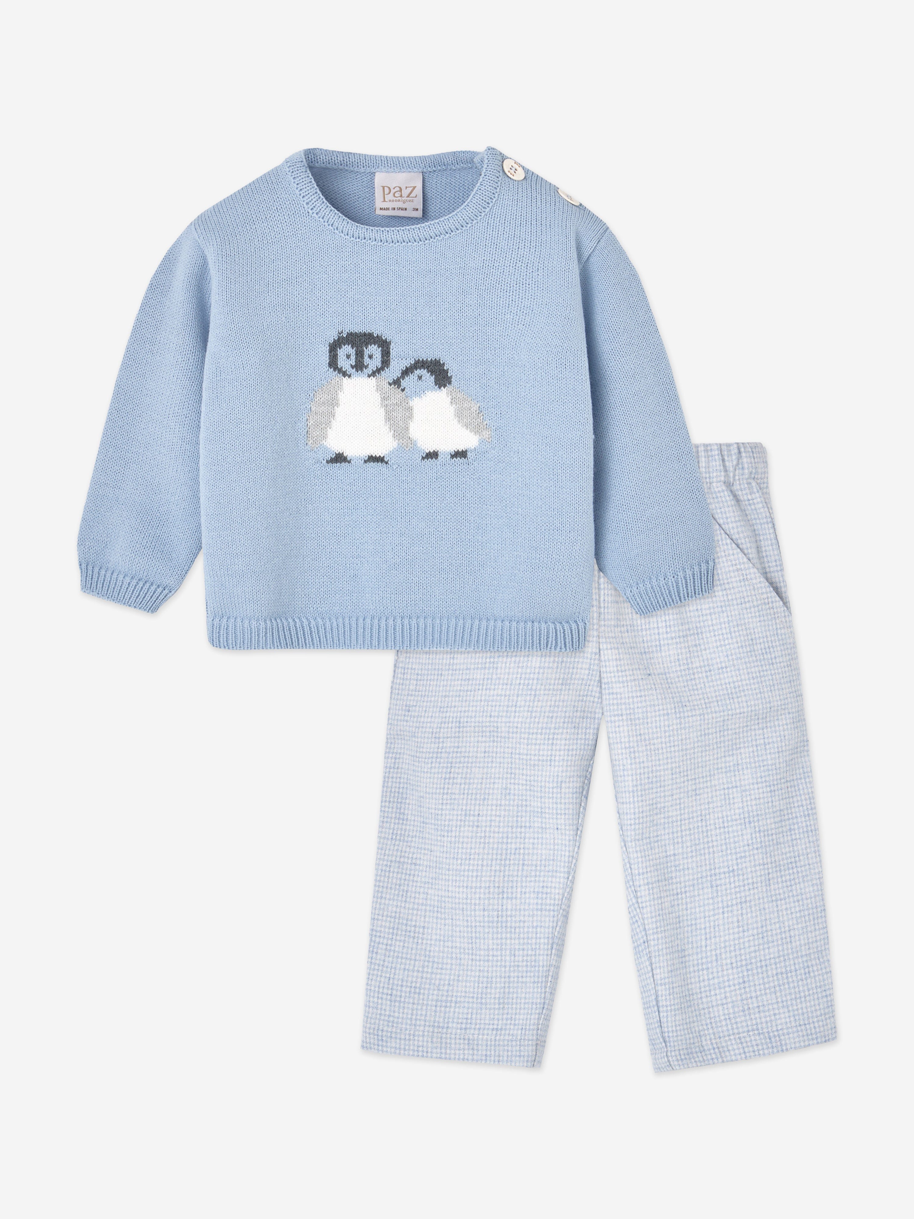Baby Boys Trouser Set in Blue