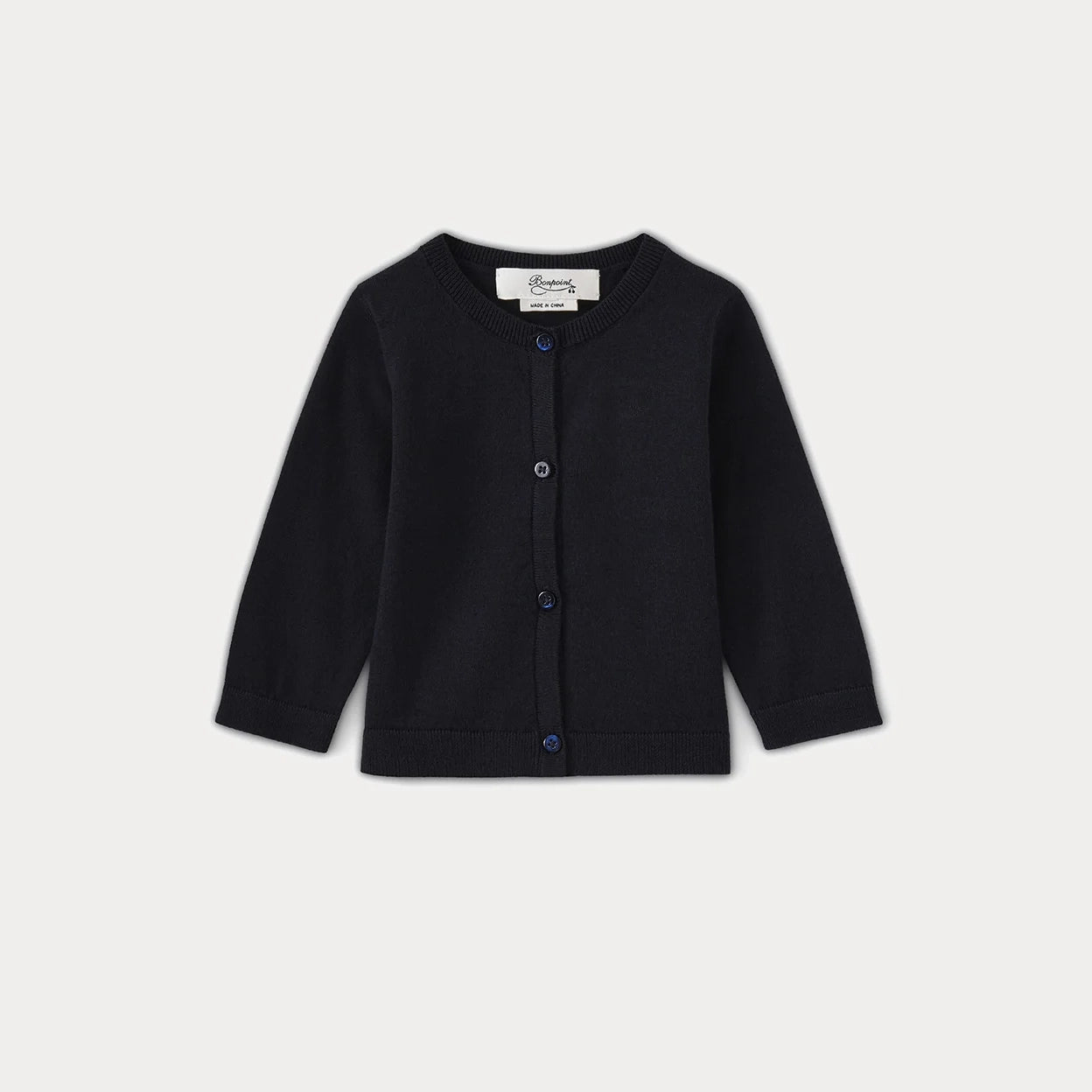 Baby Girls Navy Cotton Cardigan
