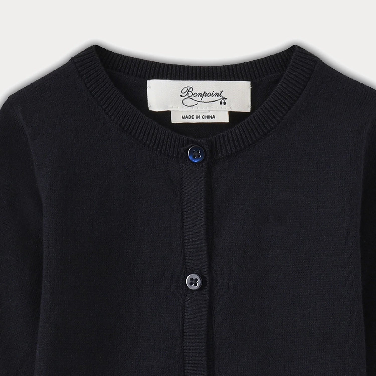 Baby Girls Navy Cotton Cardigan