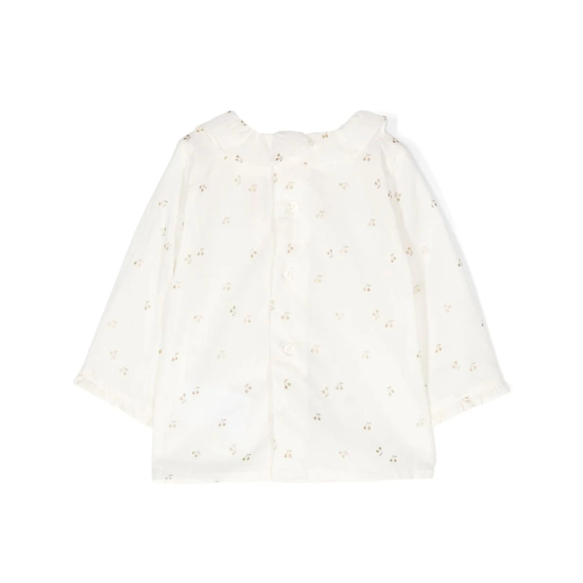 Baby Girls Beige Cherry Printed Cotton Blouse