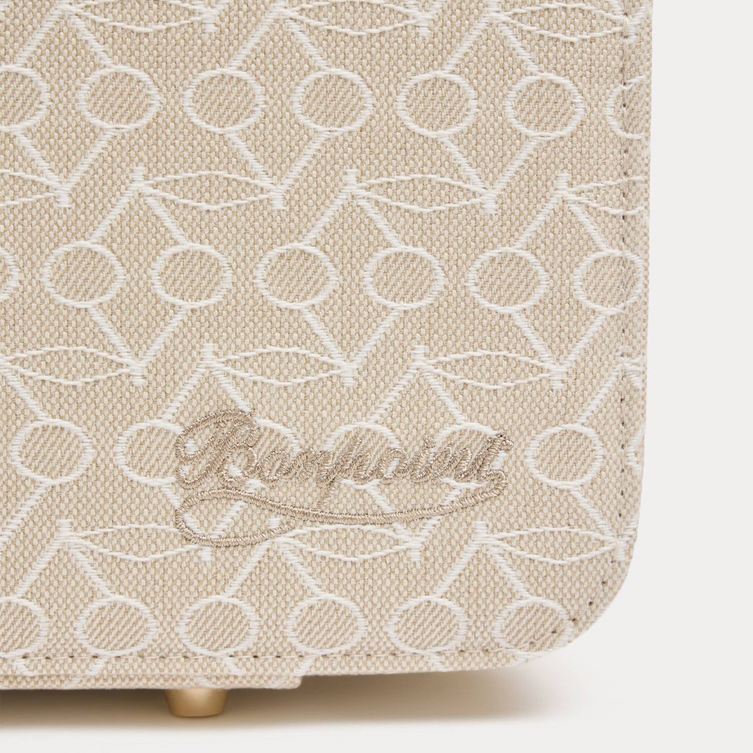 Beige Cherry Pattern Handbag(20 x 25 x 10 cm)