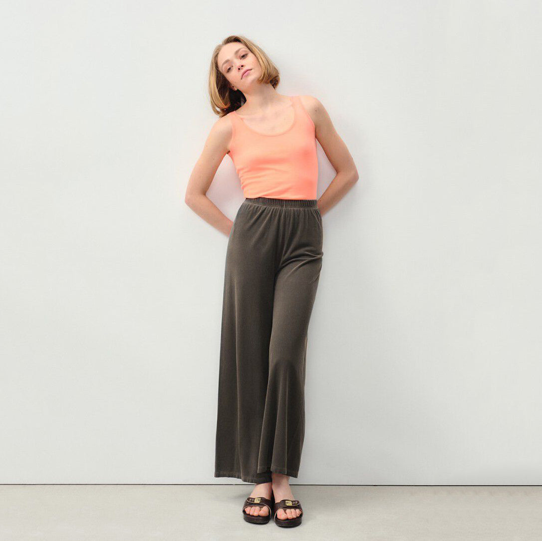 Women Brown Cotton Trousers