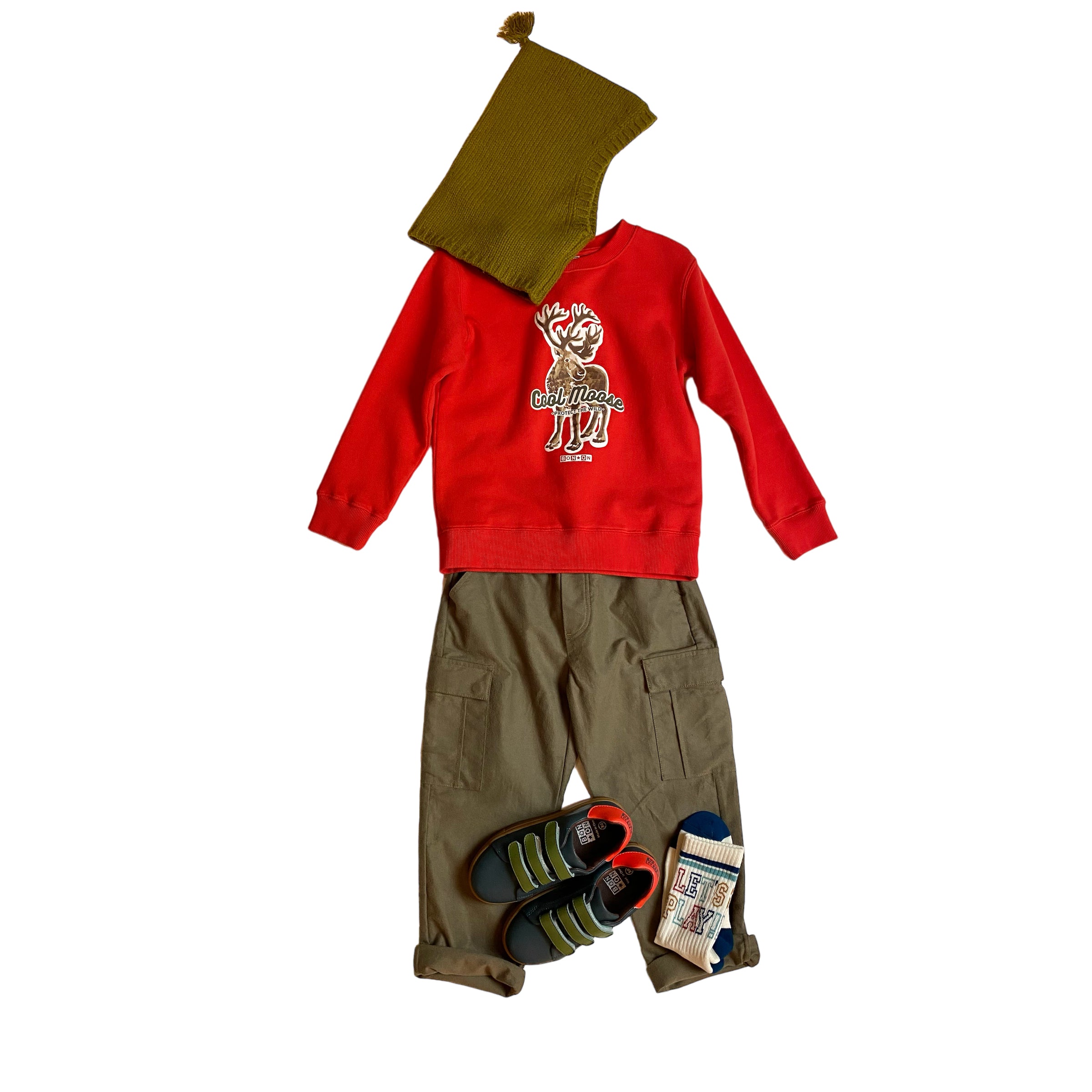 Boys & Girls Red Printed Cotton Sweatshirt