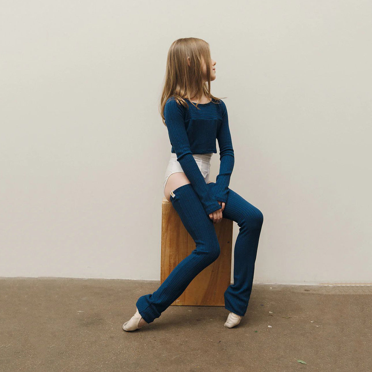 Boys & Girls Navy Ballet Leg Warmers(Poseidon - KIDS leg warmers)