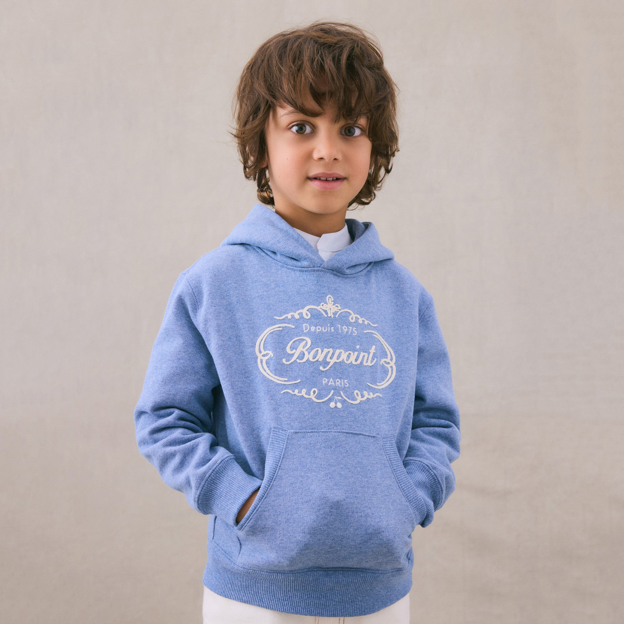 Boys Blue Hooded Sweatshirt