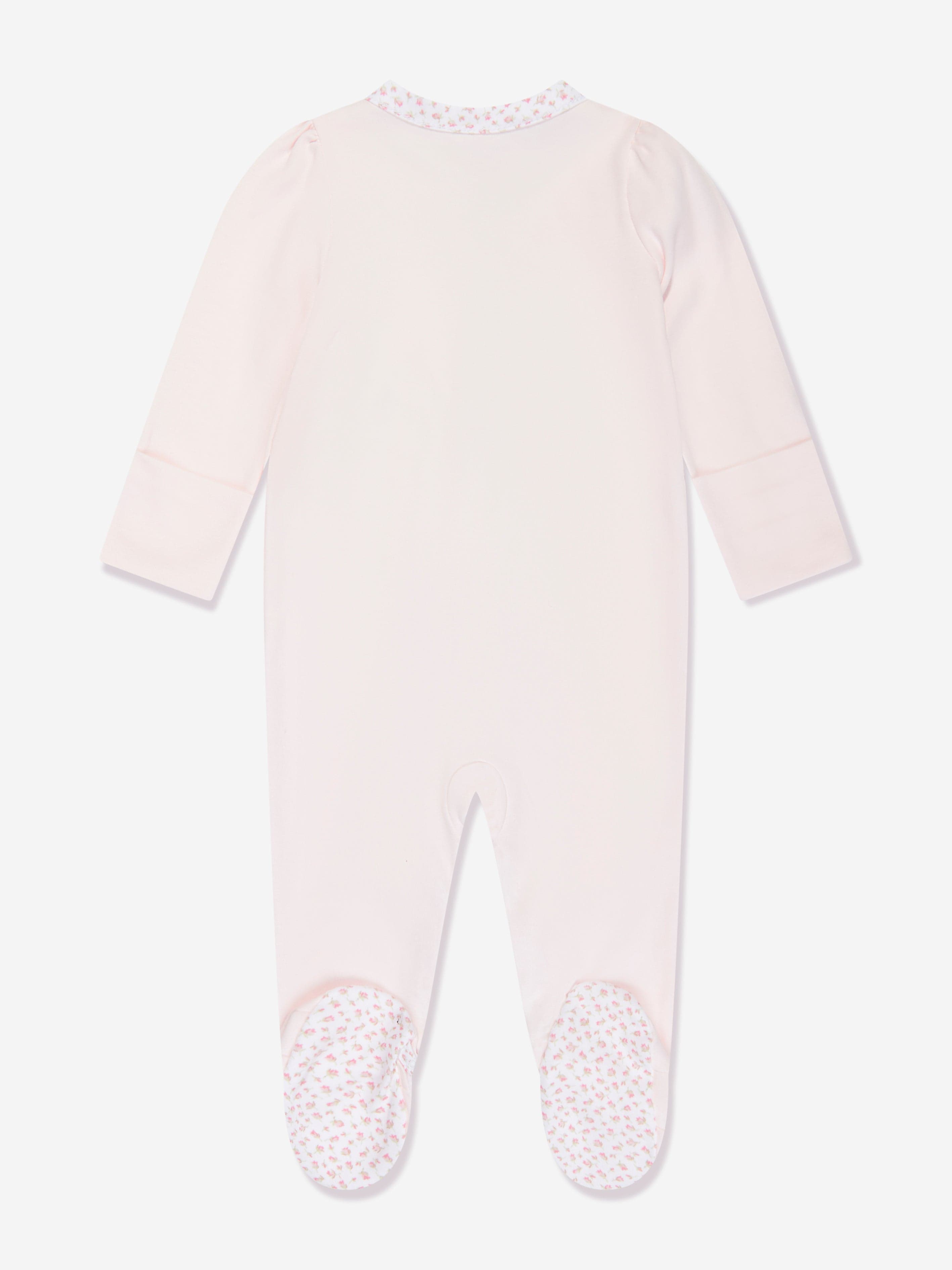 Ralph Lauren Baby Girls Cotton Babygrow in Pink