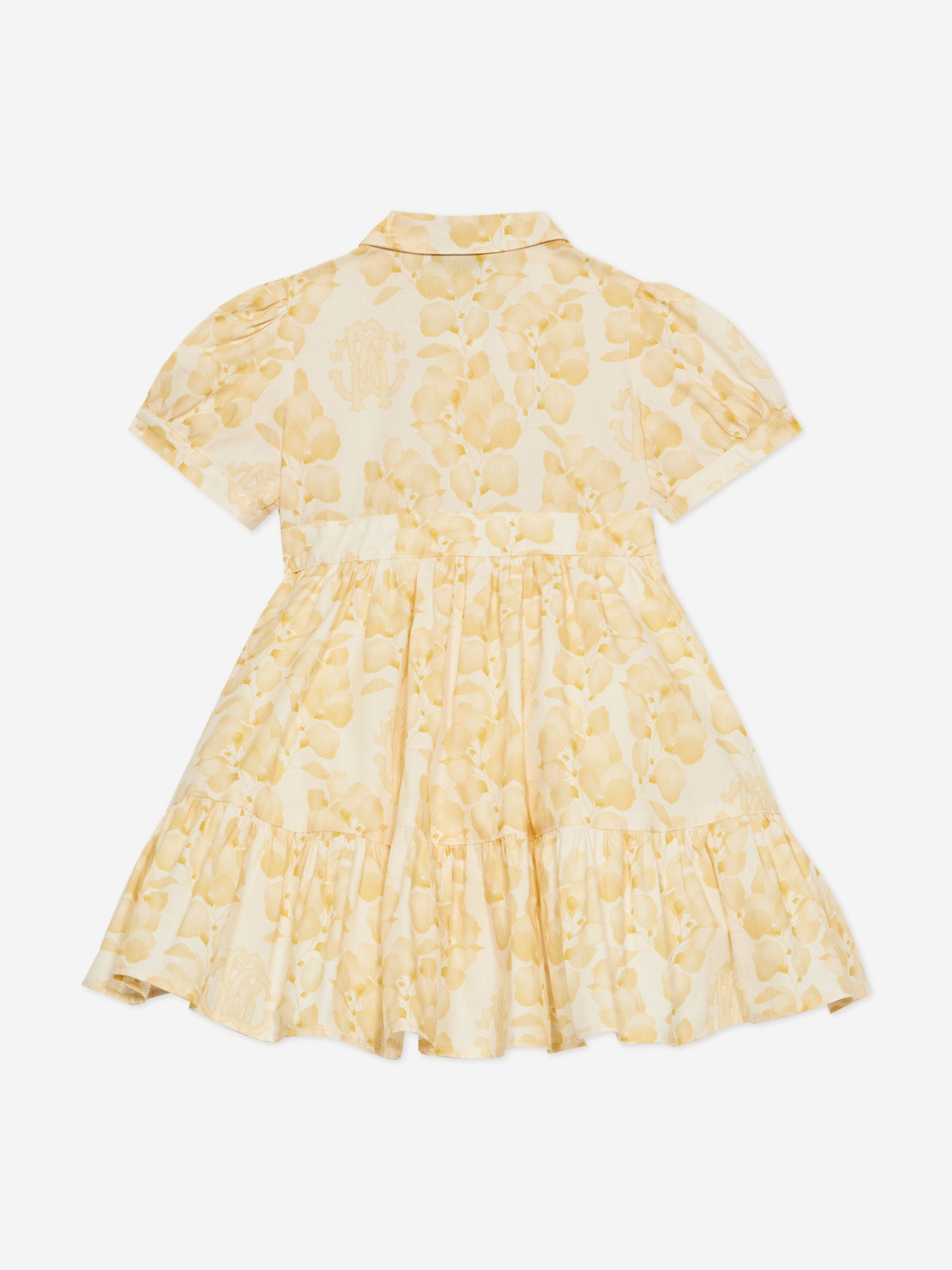Baby Girls Poplin Dress in Beige