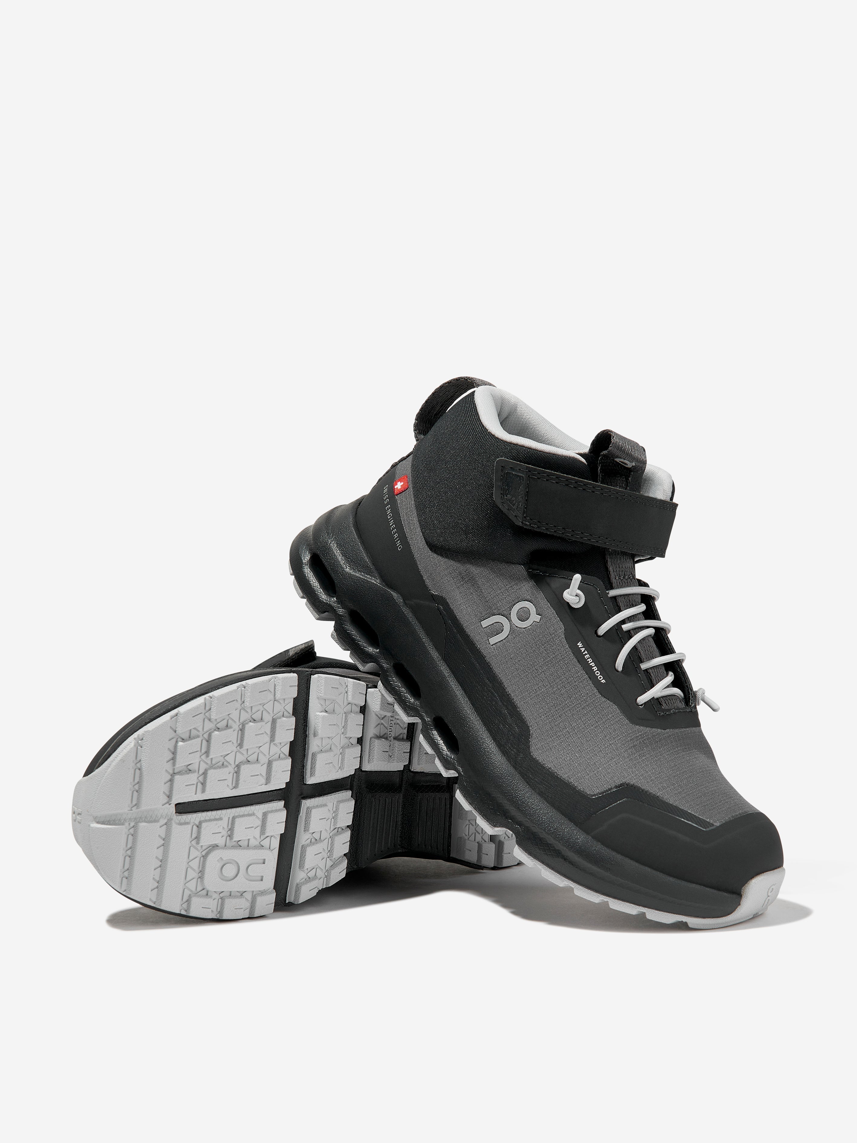 Kids Cloudhero Mid Waterproof Trainers in Grey