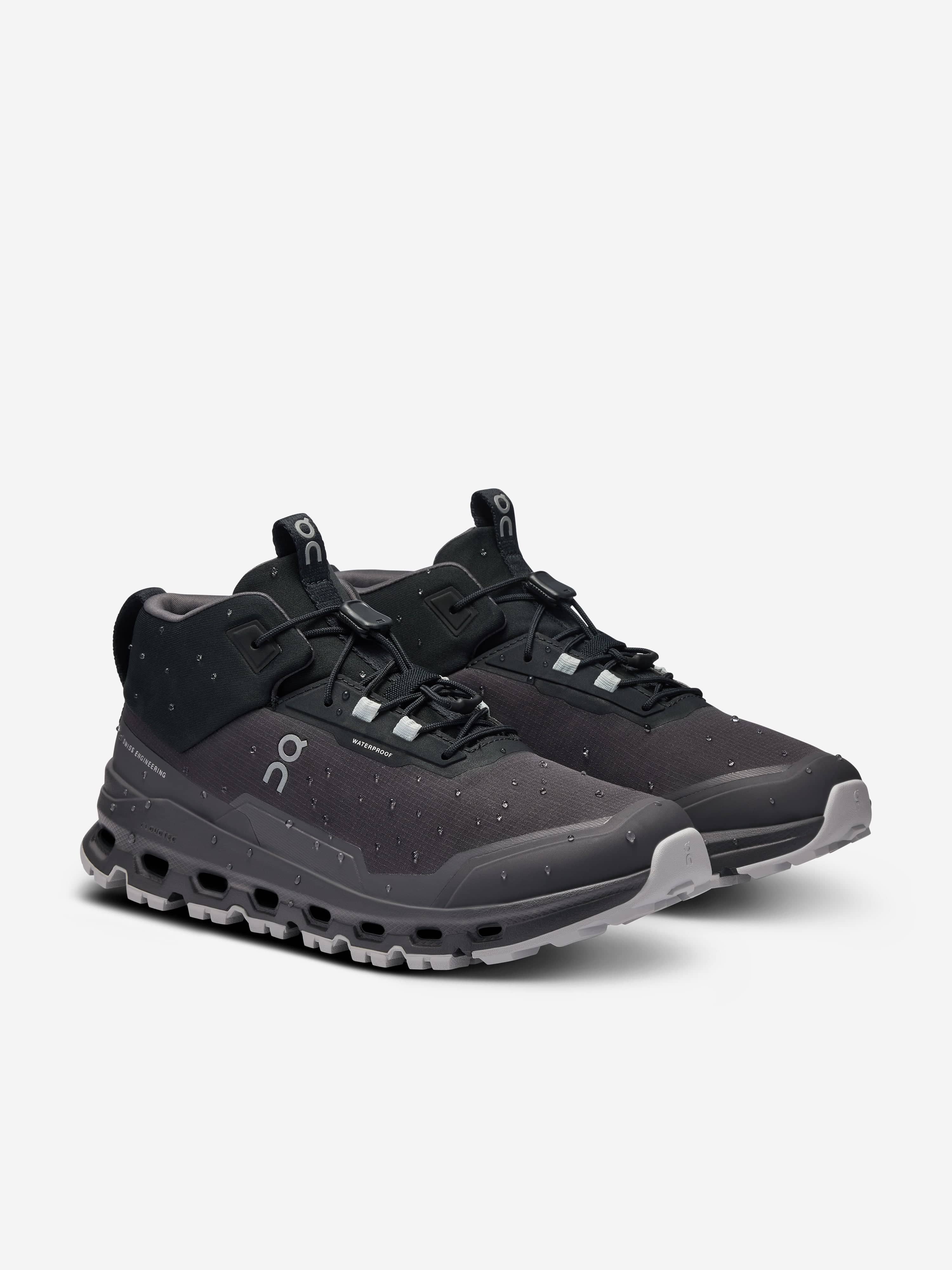 Kids Cloudhero Mid Waterproof Trainers in Black