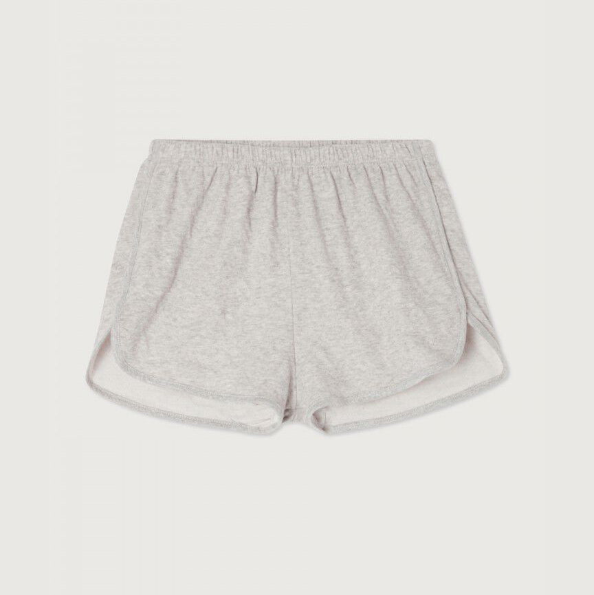 Women Light Grey Cotton Shorts