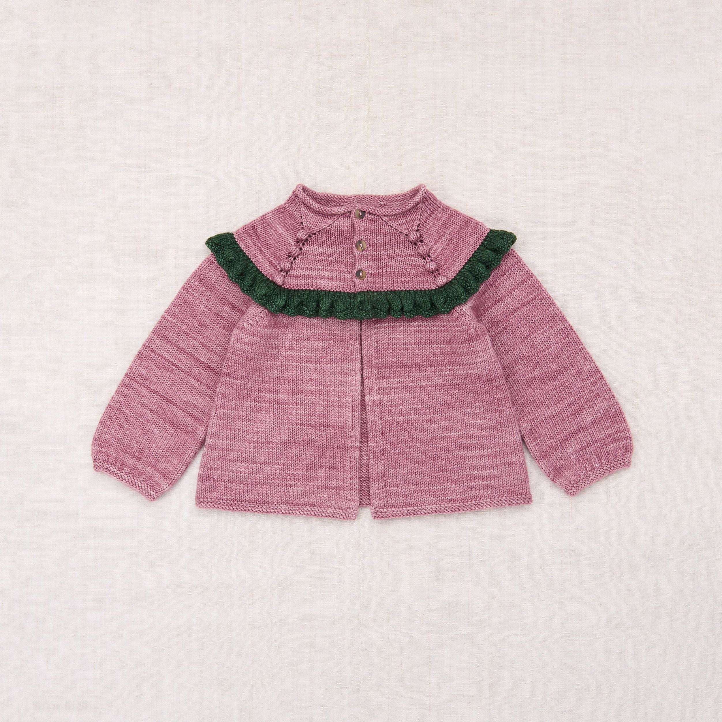 Girls Pink Wool Cardigan
