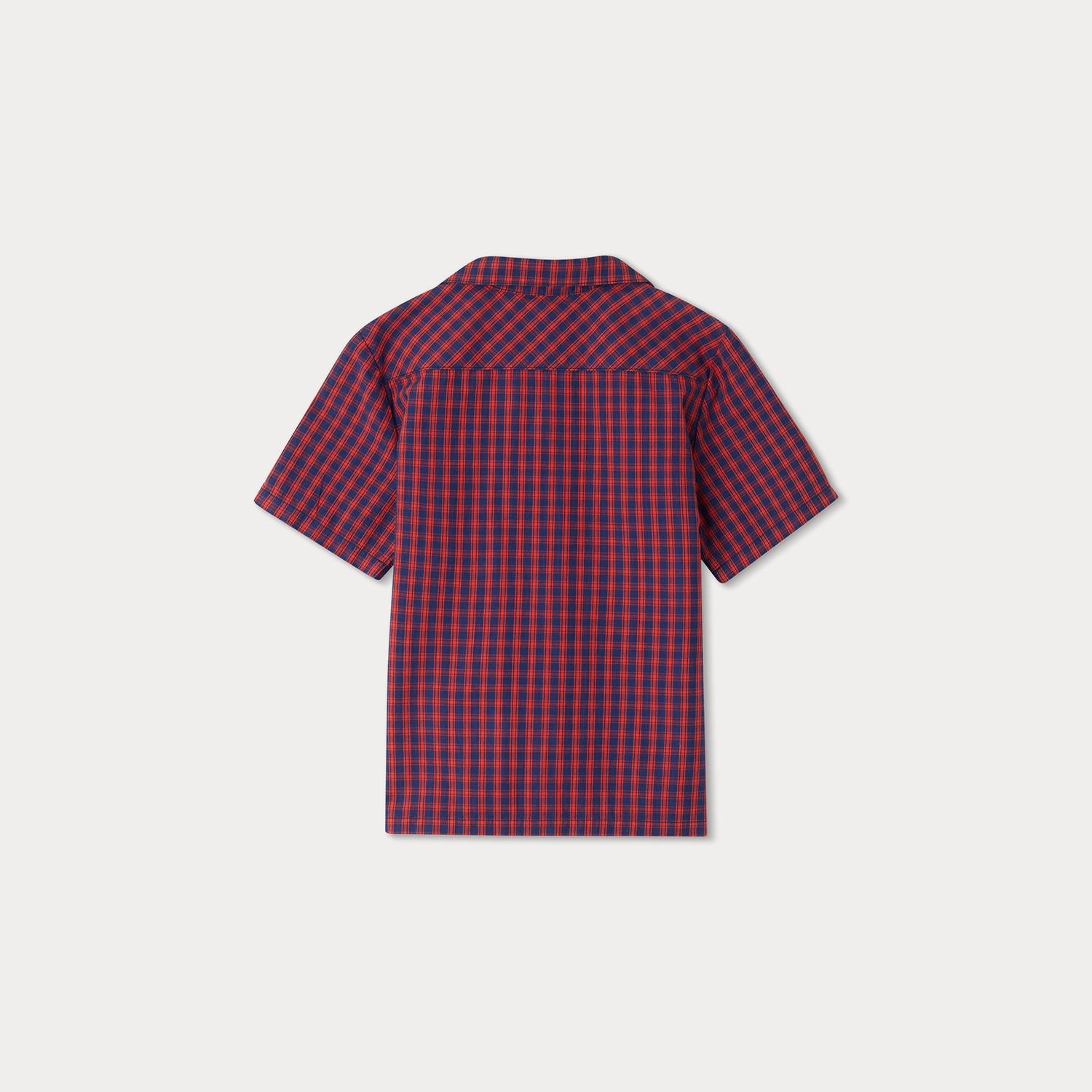 Boys Red Check Cotton Shirt