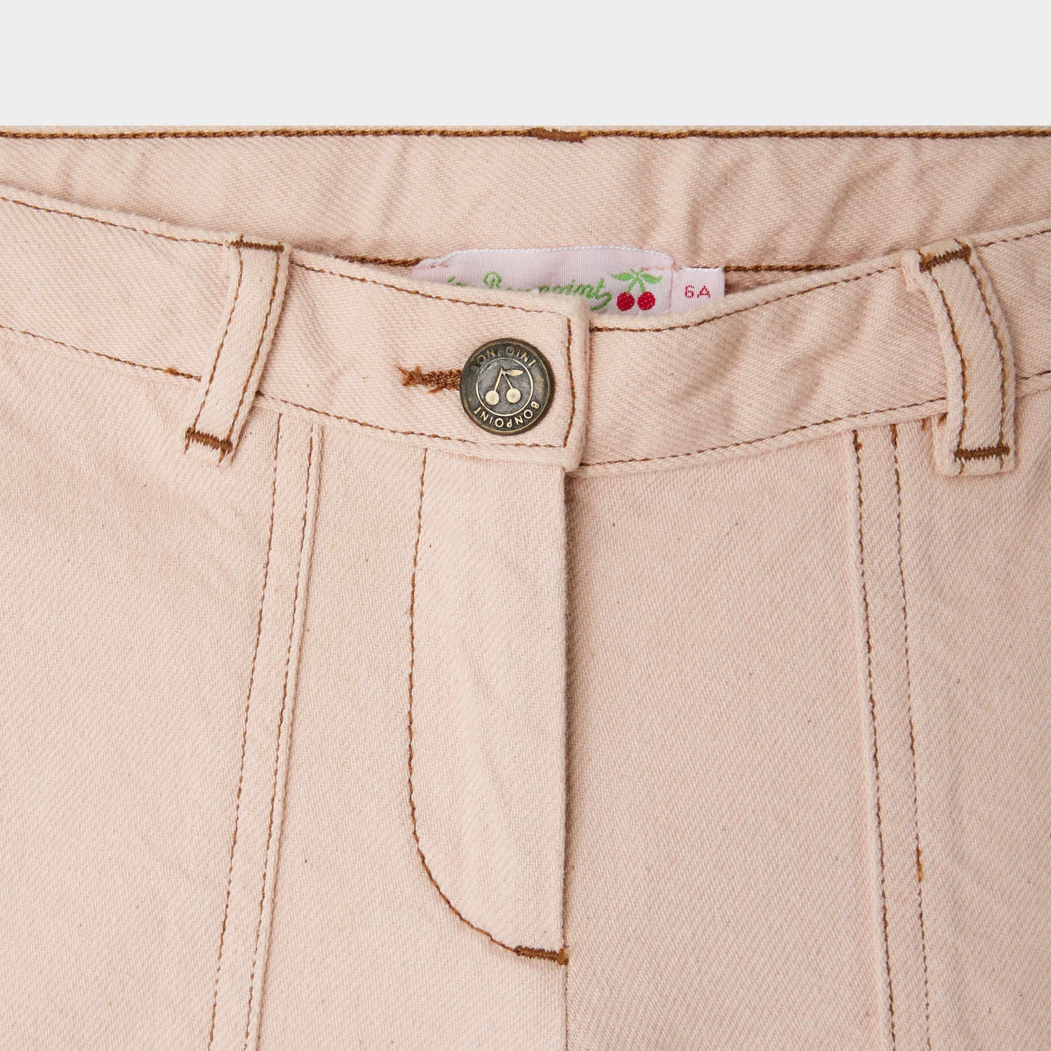 Girls Pink Cotton Shorts