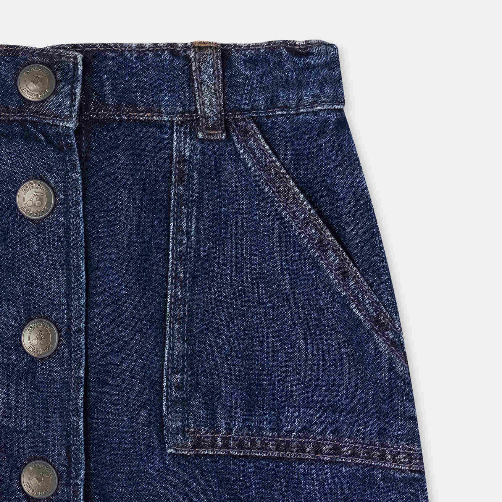 Girls Blue Denim Skirt