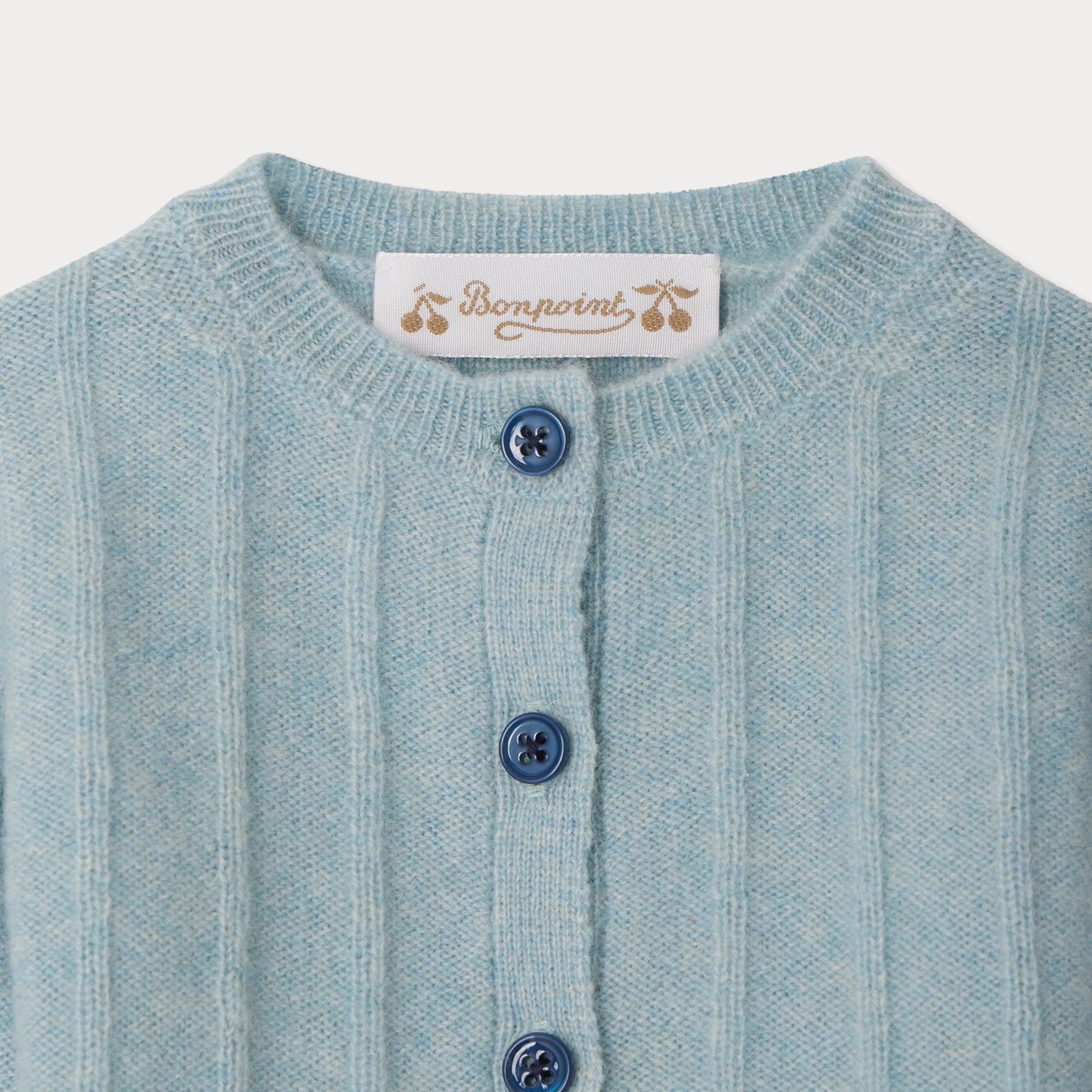 Baby Boys Light Blue Cashmere Cardigan