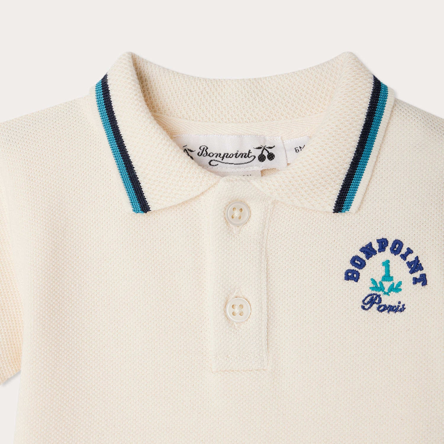 Baby Boys Ivory Cotton Polo Shirt