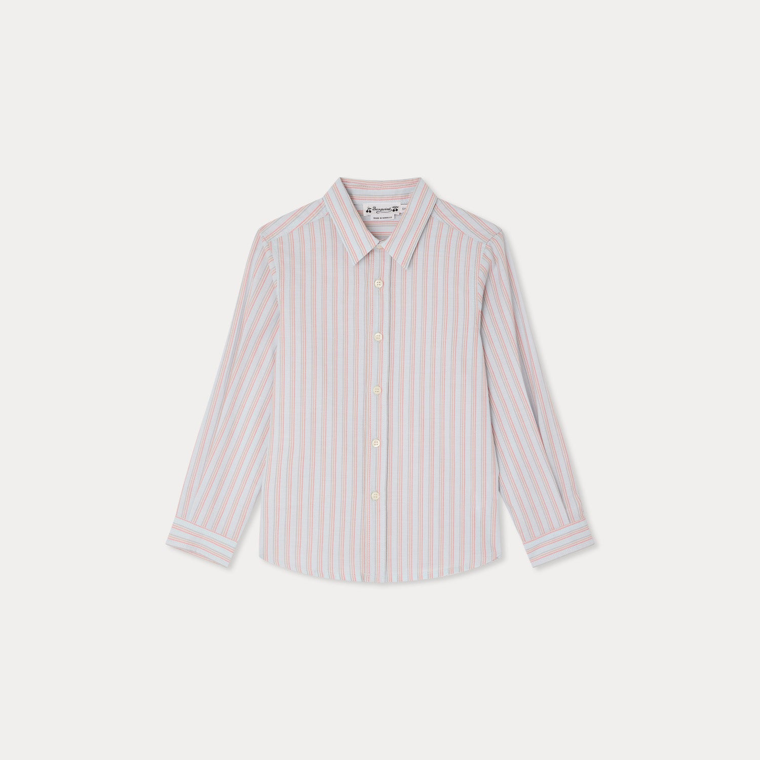 Boys Blue Stripes Cotton Shirt