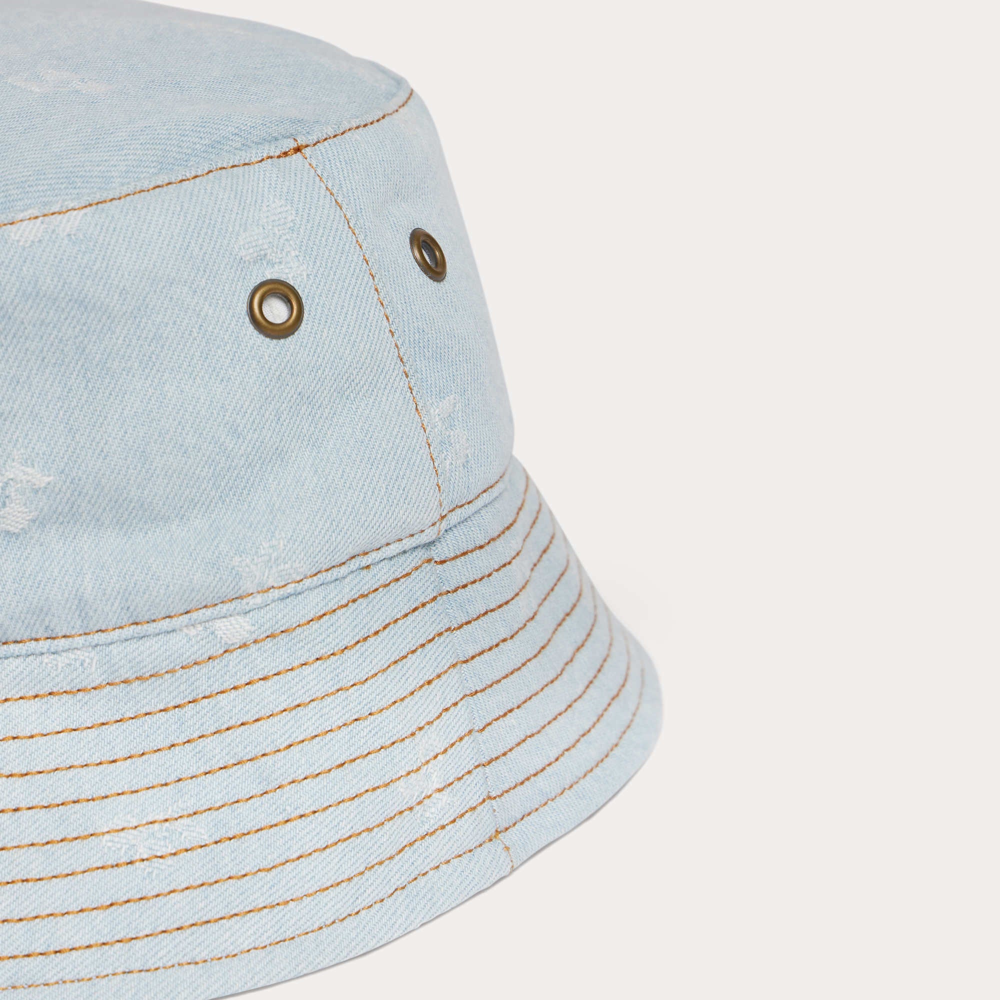 Girls Light Blue Denim Bucket Hat