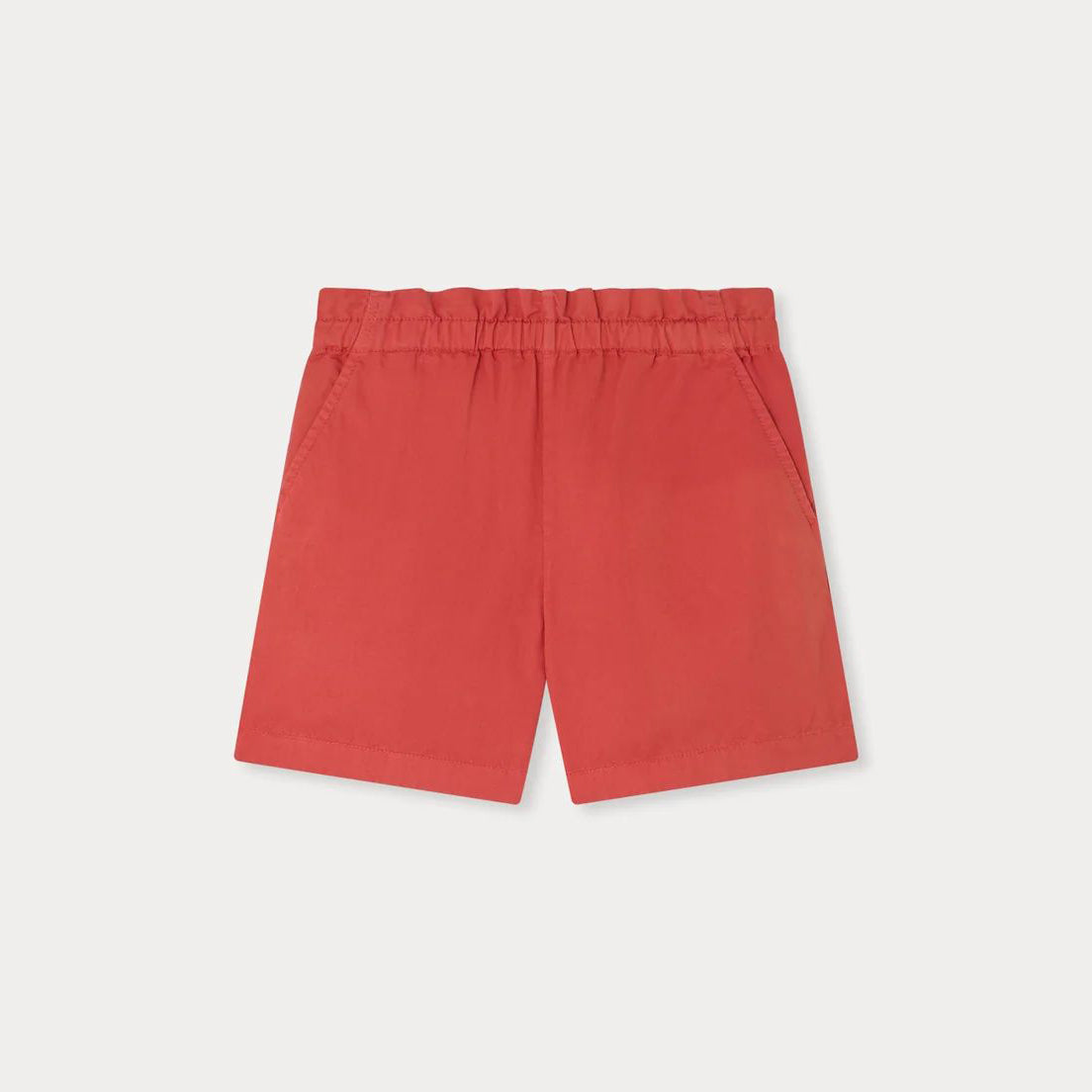 Girls Red Cotton Shorts