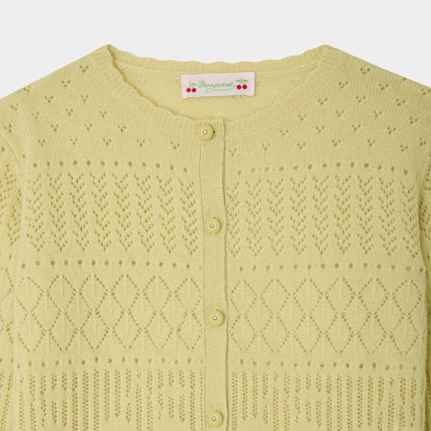 Girls Yellow Cashmere Cardigan