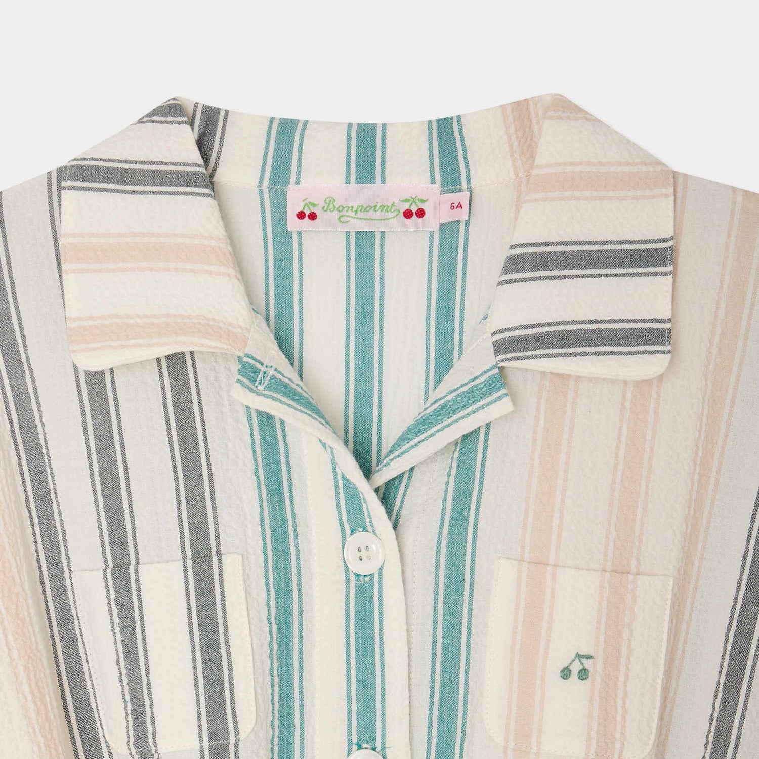 Girls Multicolor Stripes Cotton Dress