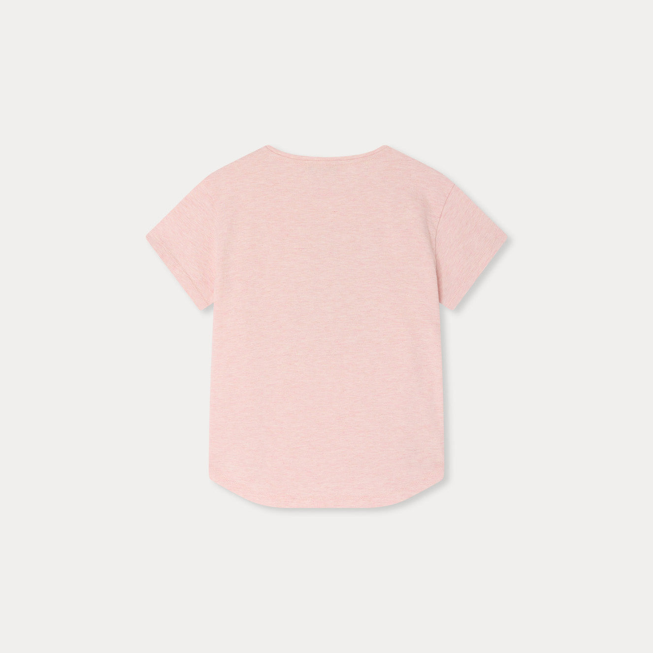 Girls Pink Printed Cotton T-Shirt