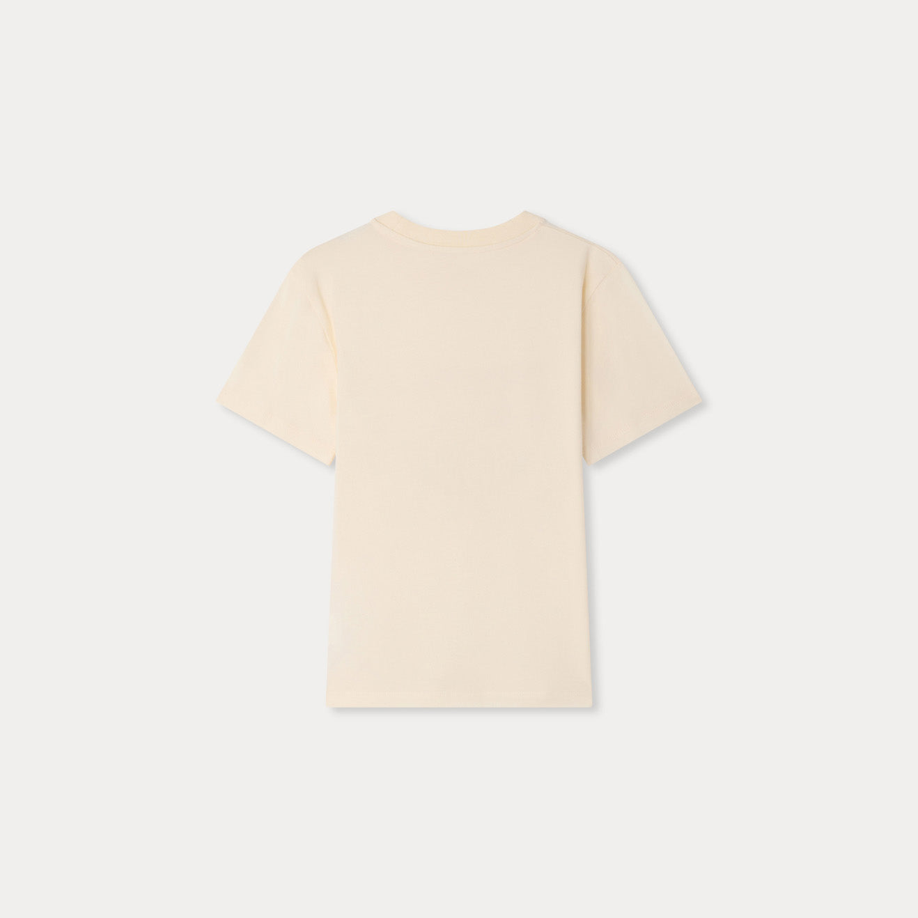 Girls Ivory Printed Cotton T-Shirt