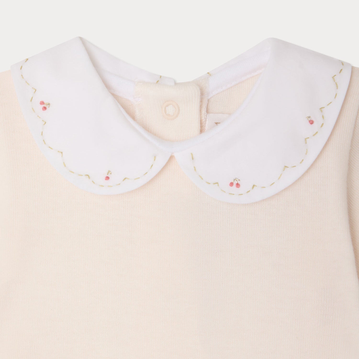 Baby Girls Rose Pink Cotton Babysuit