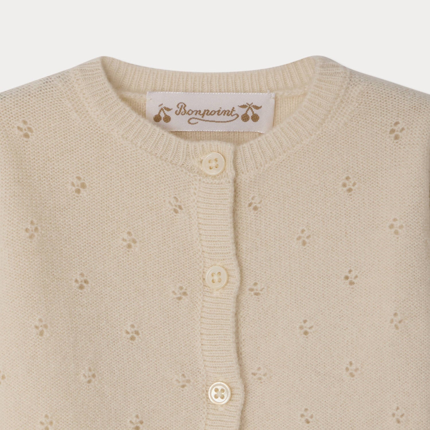 Baby Girls Ivory Cashmere Cardigan
