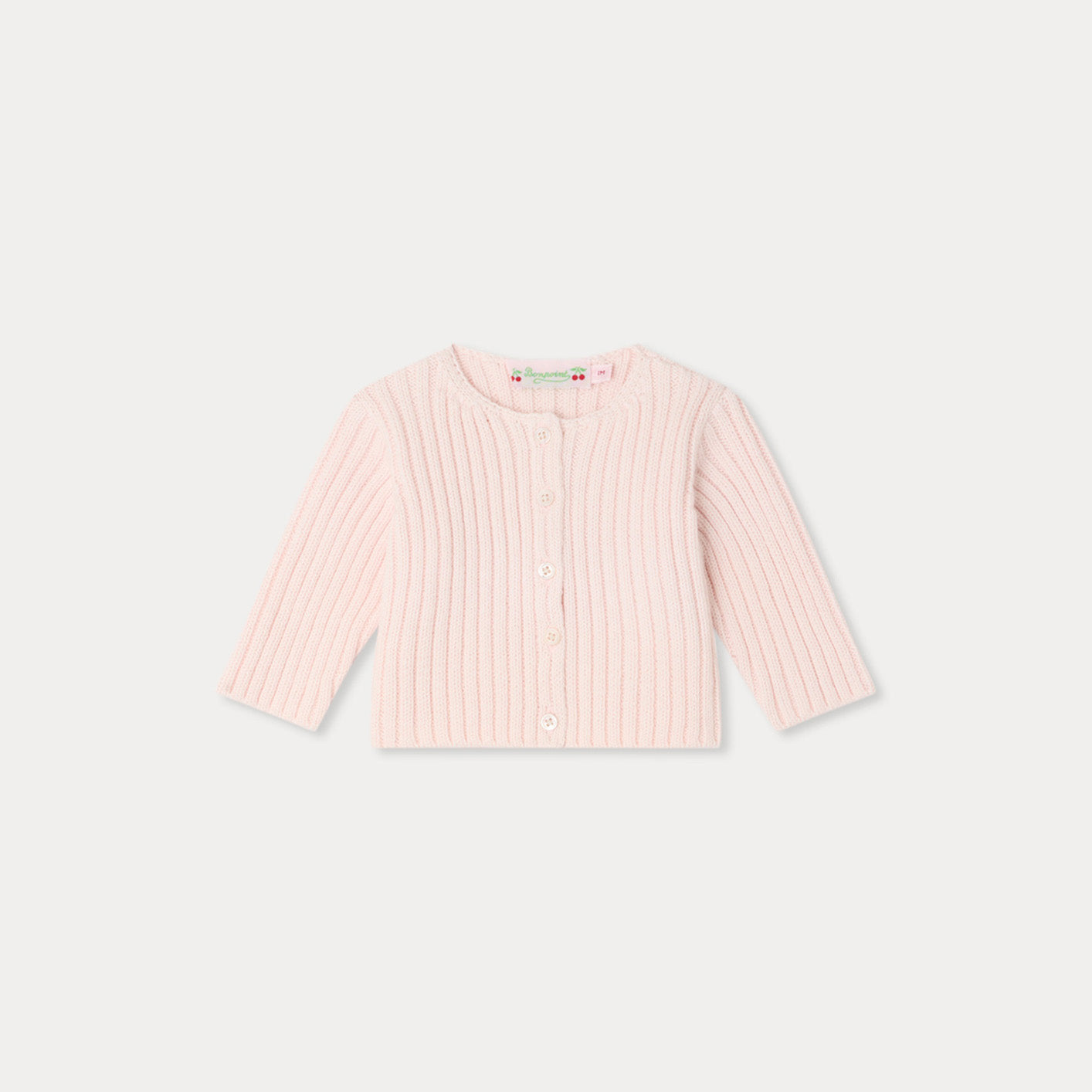 Baby Girls Rose Pink Cotton Cardigan