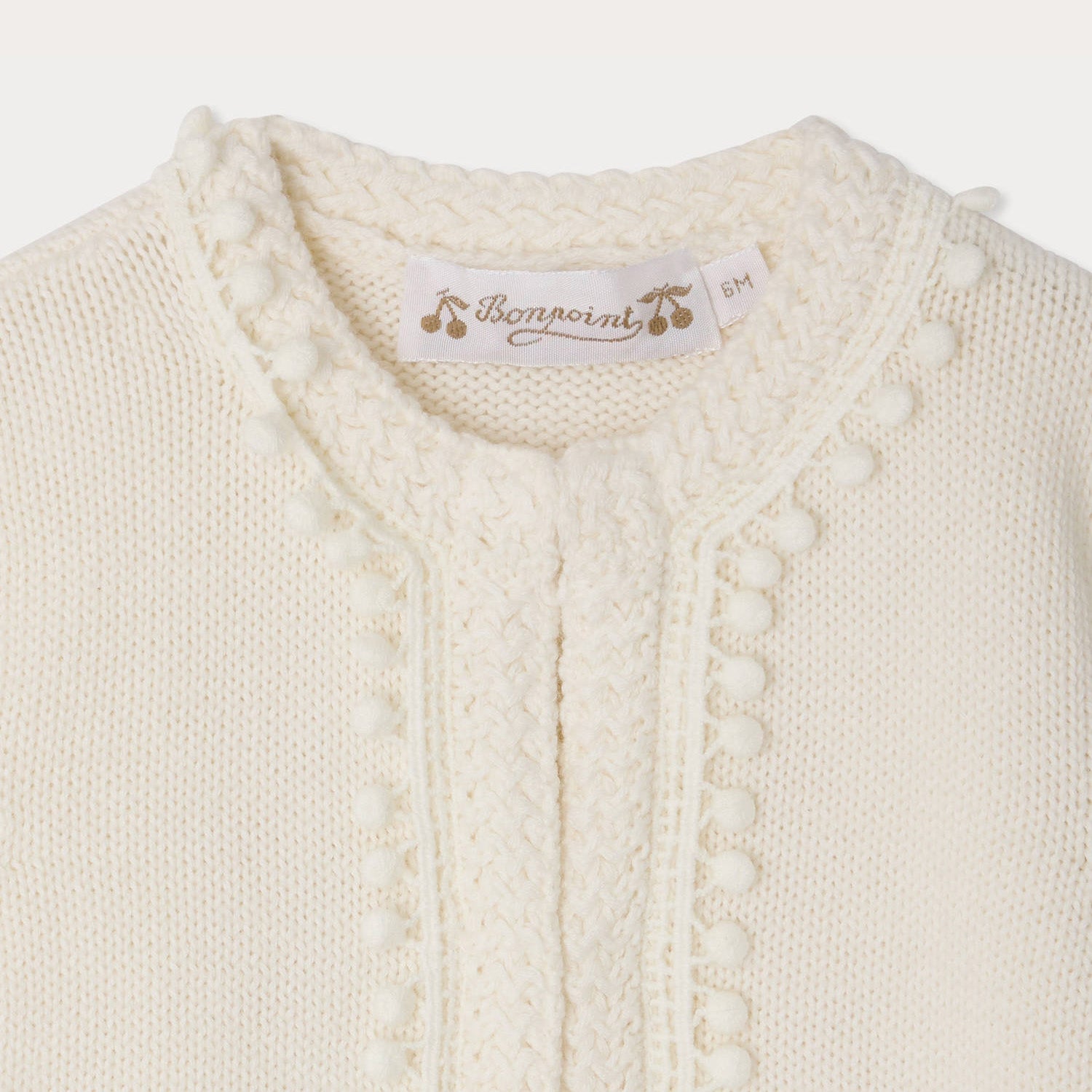 Baby Girls White Cotton Cardigan