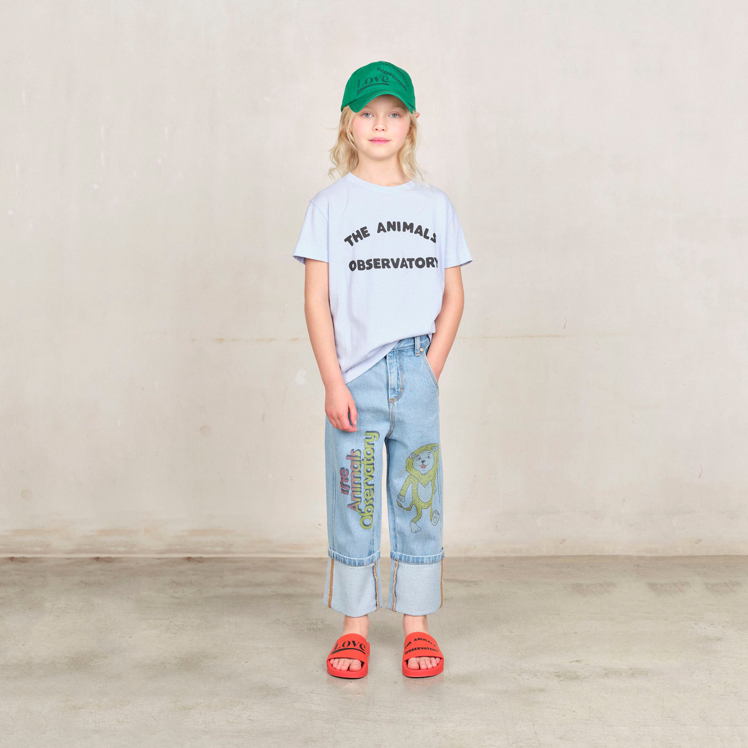 Boys & Girls Blue Logo Cotton T-Shirt