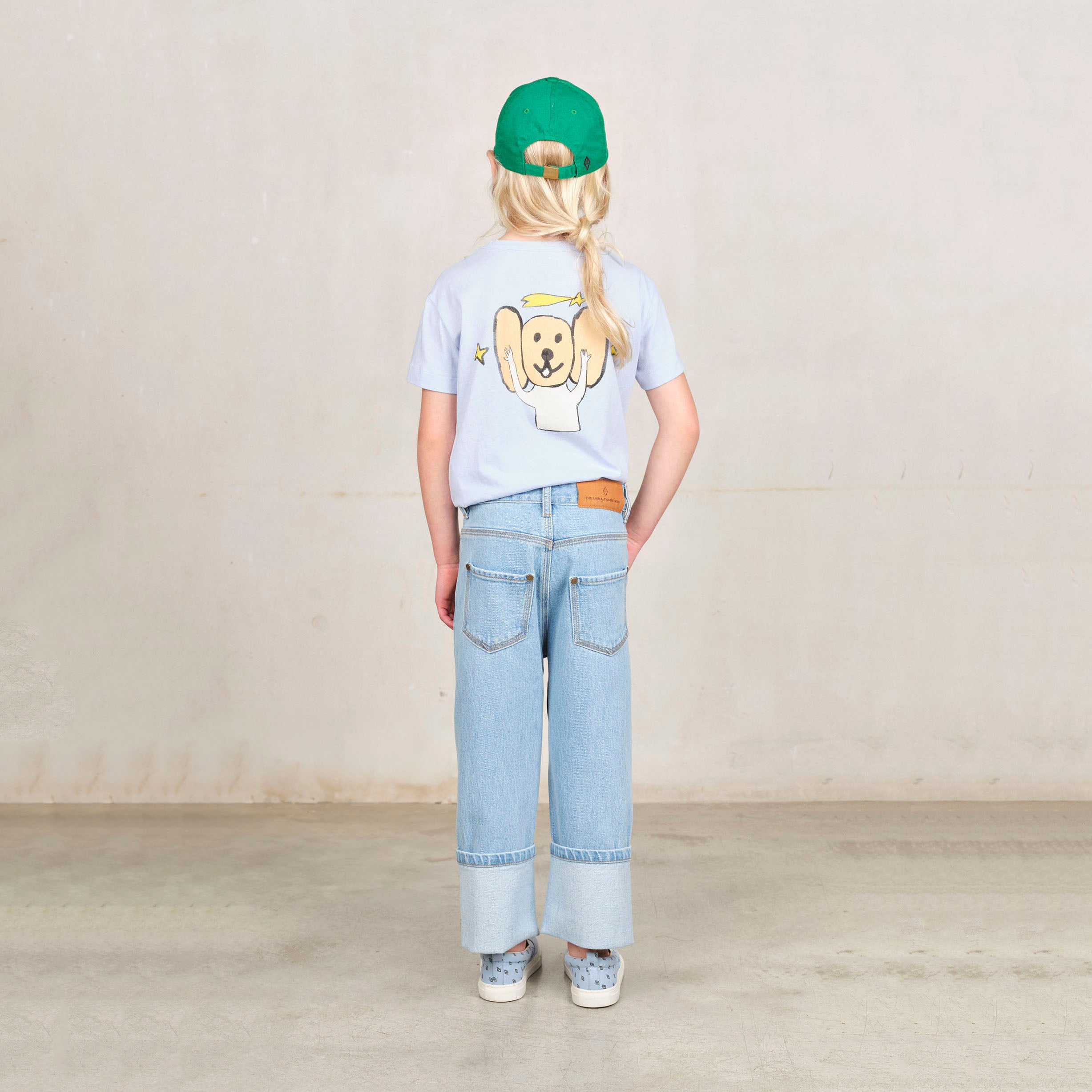 Boys & Girls Blue Logo Cotton T-Shirt