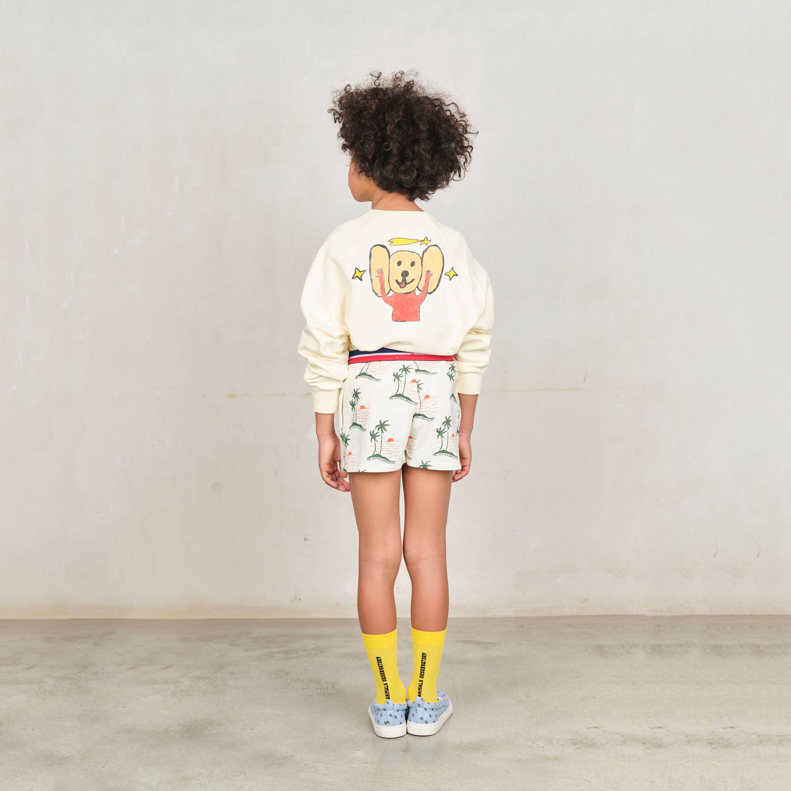 Boys & Girls White Printed Cotton Sweatshirt