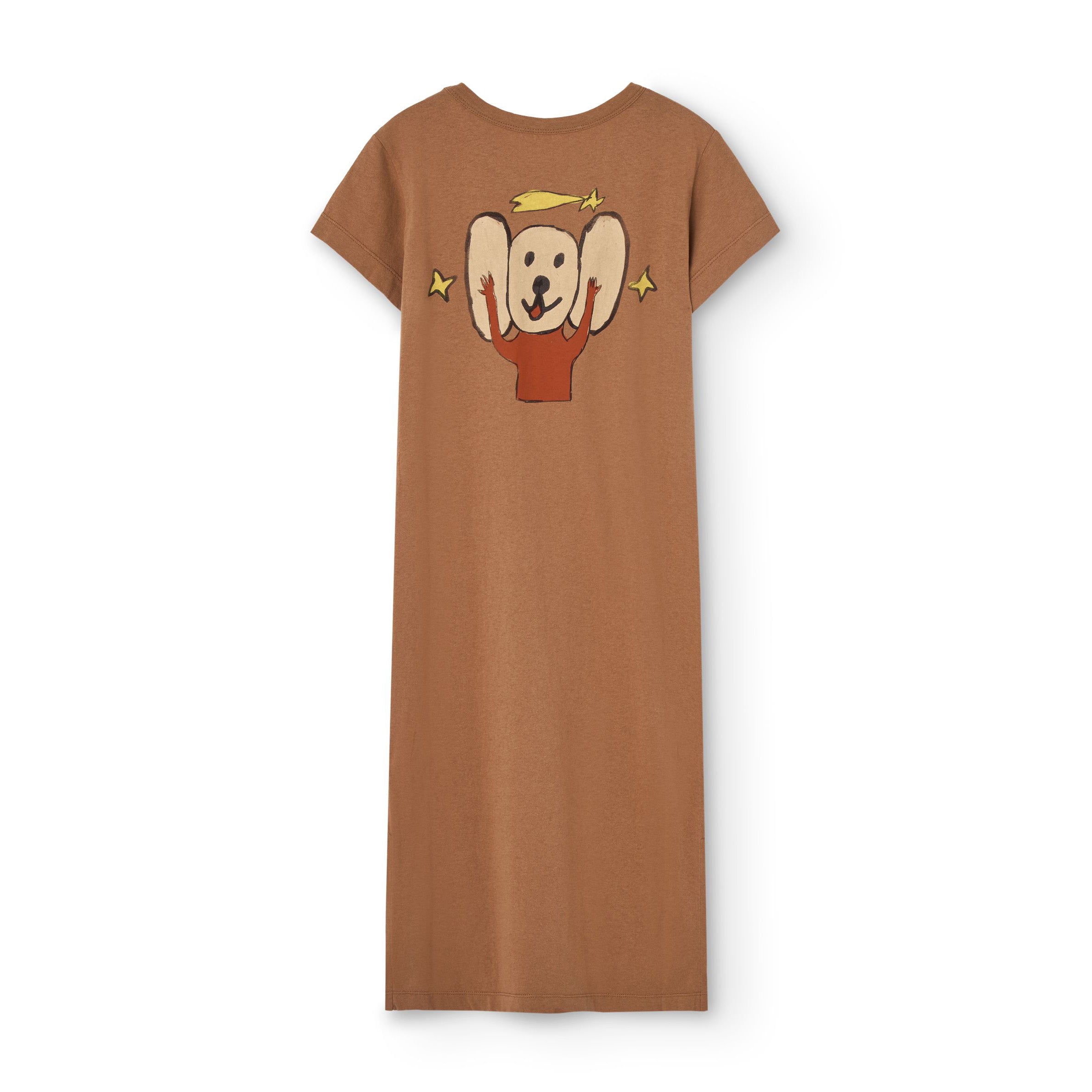 Girls Brown Logo Cotton Dress