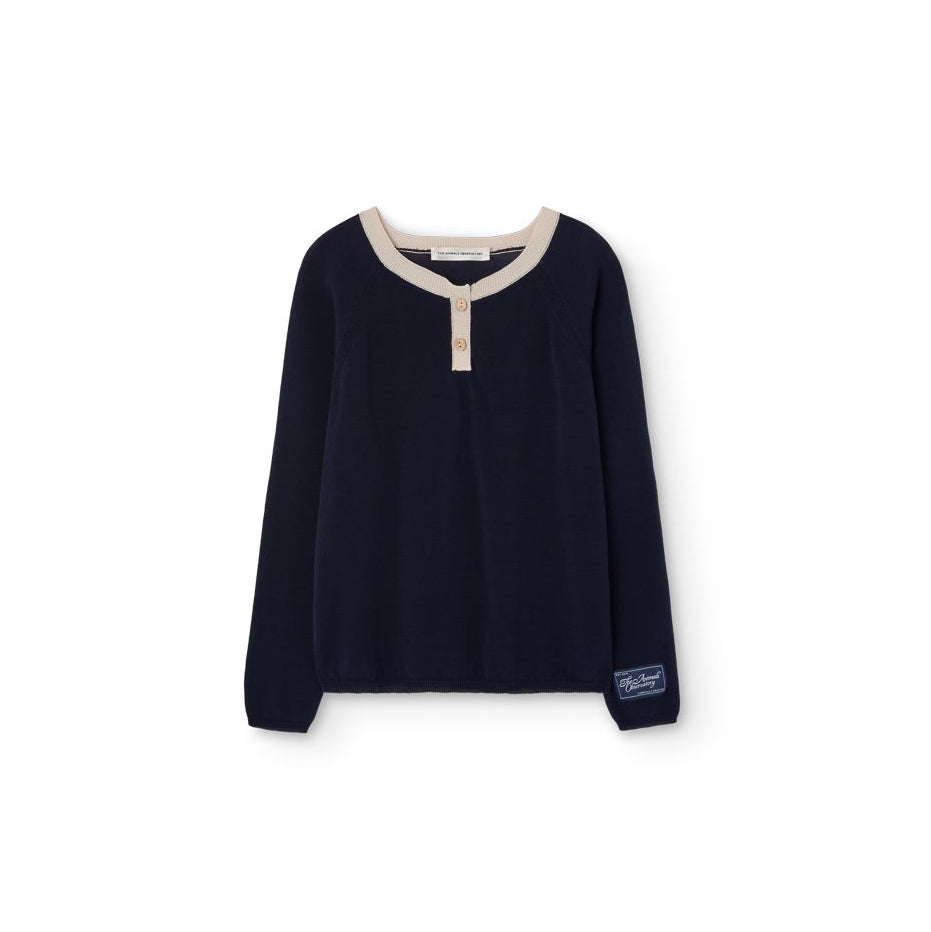 Boys & Girls Dark Blue Cotton Sweater