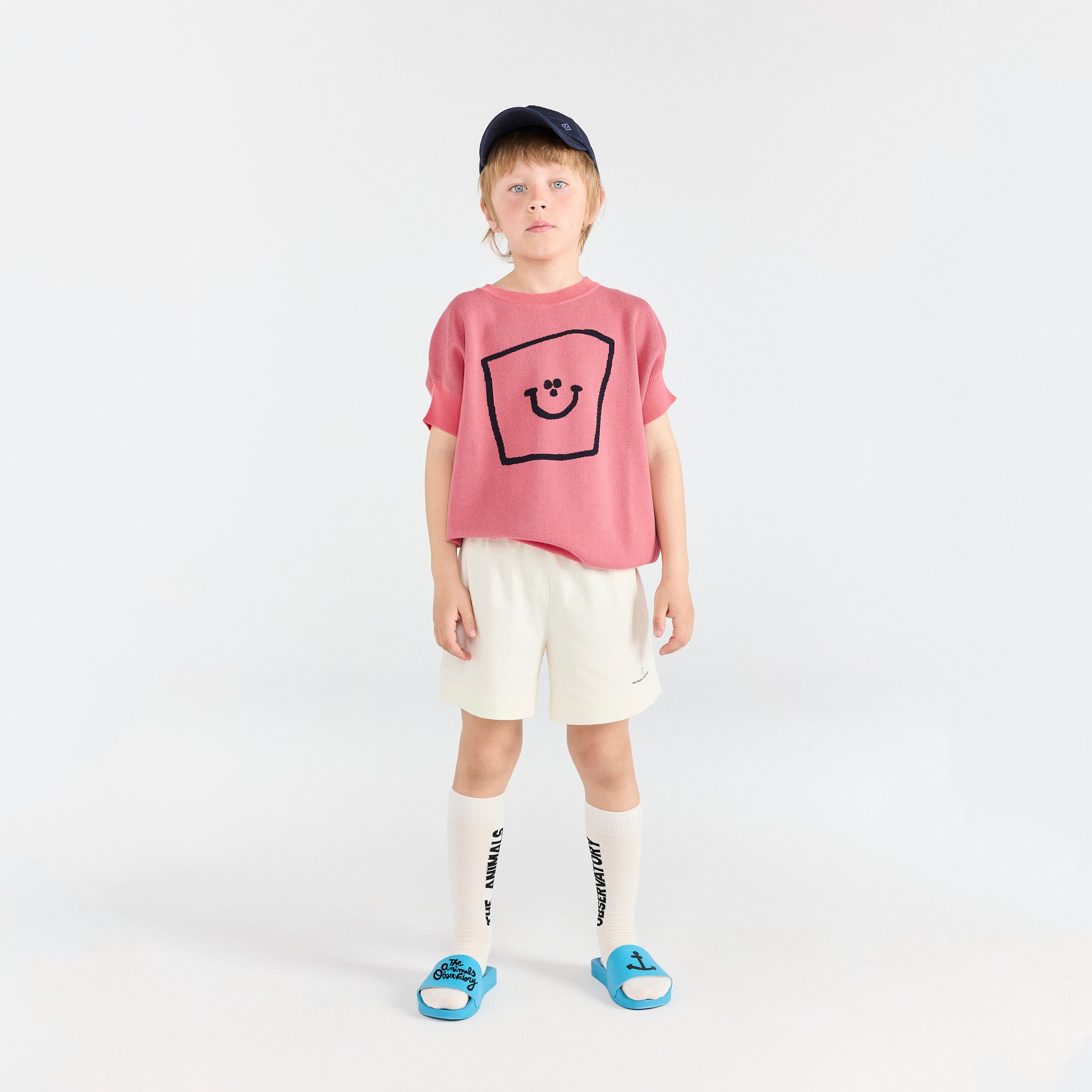 Boys & Girls Pink Cotton Knit Sweater