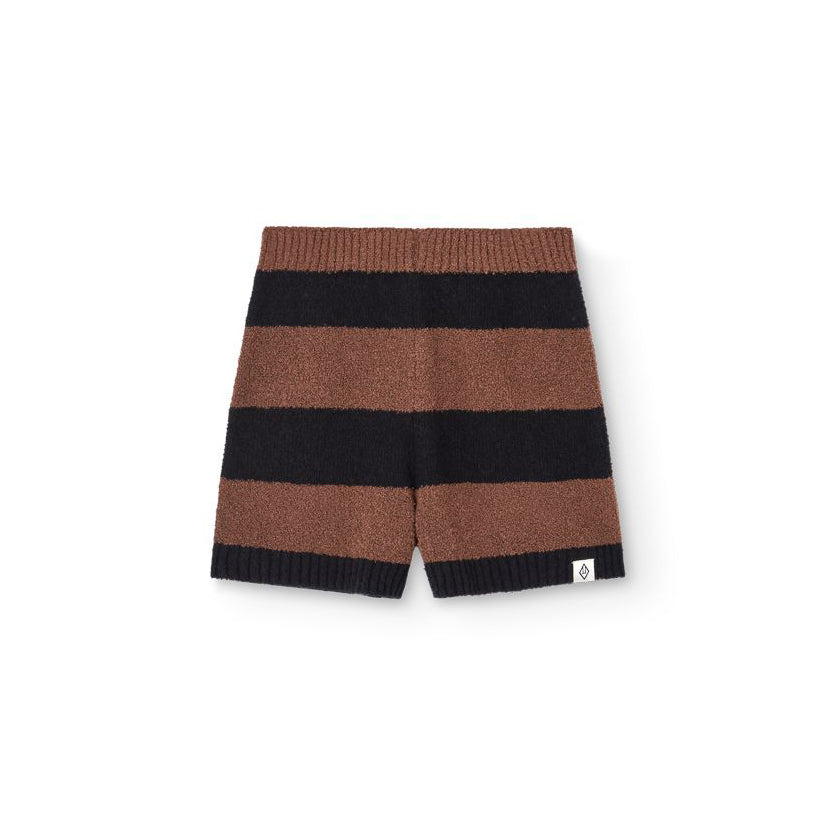 Boys & Girls Brown Stripes Cotton Shorts