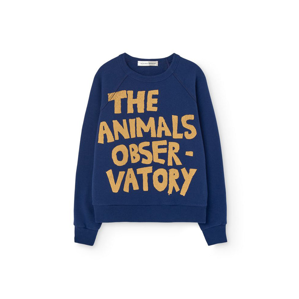 Boys & Girls Dark Blue Logo Cotton Sweatshirt