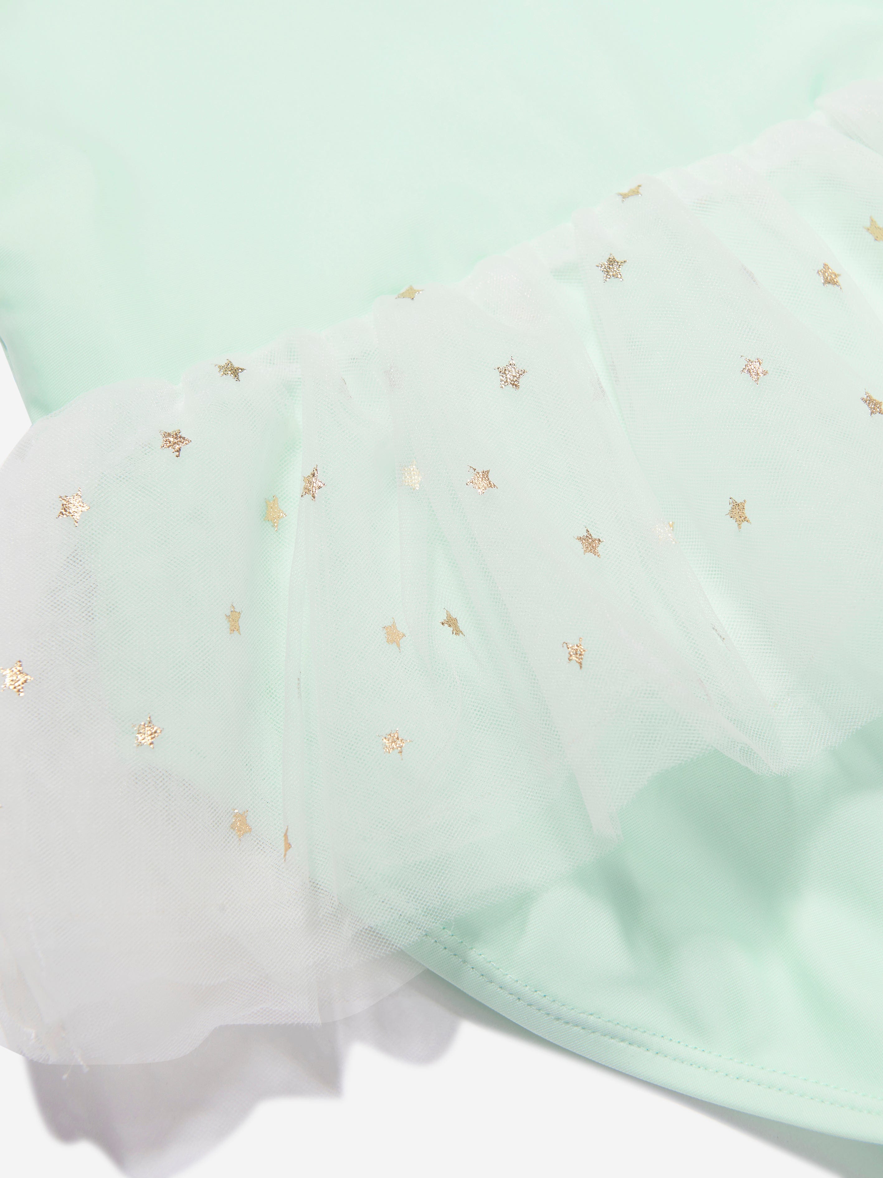 Soli Swim Girls Unicorn Dreams Star Tulle Swimsuit (UPF50+) in Green